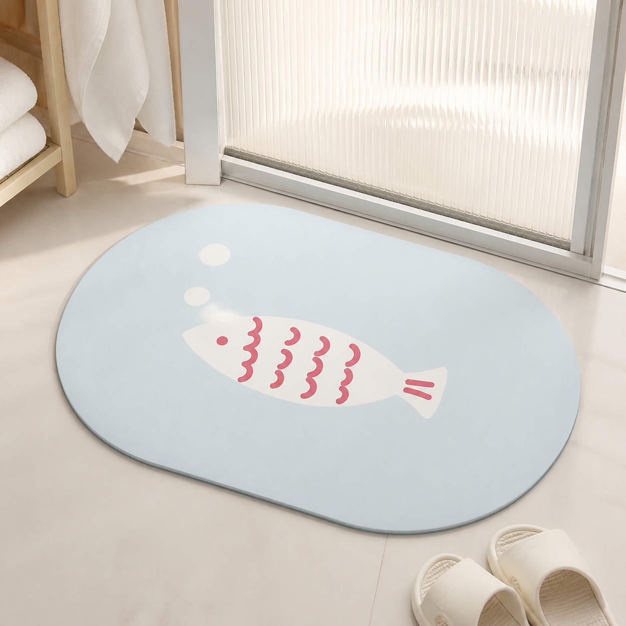 Little Fish Diatomite Bath Mat