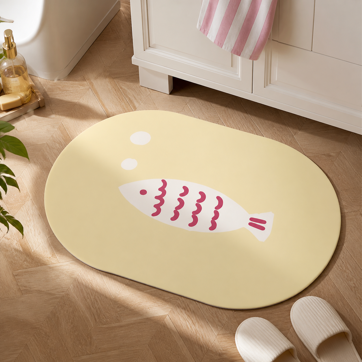 Little Fish Diatomite Bath Mat