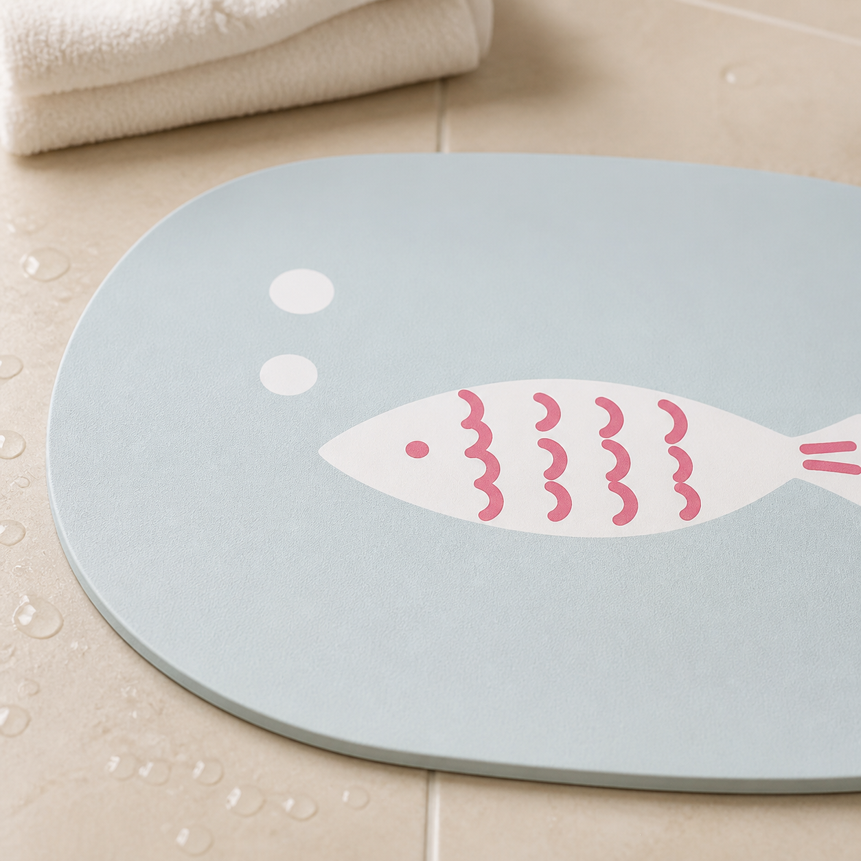 Little Fish Diatomite Bath Mat