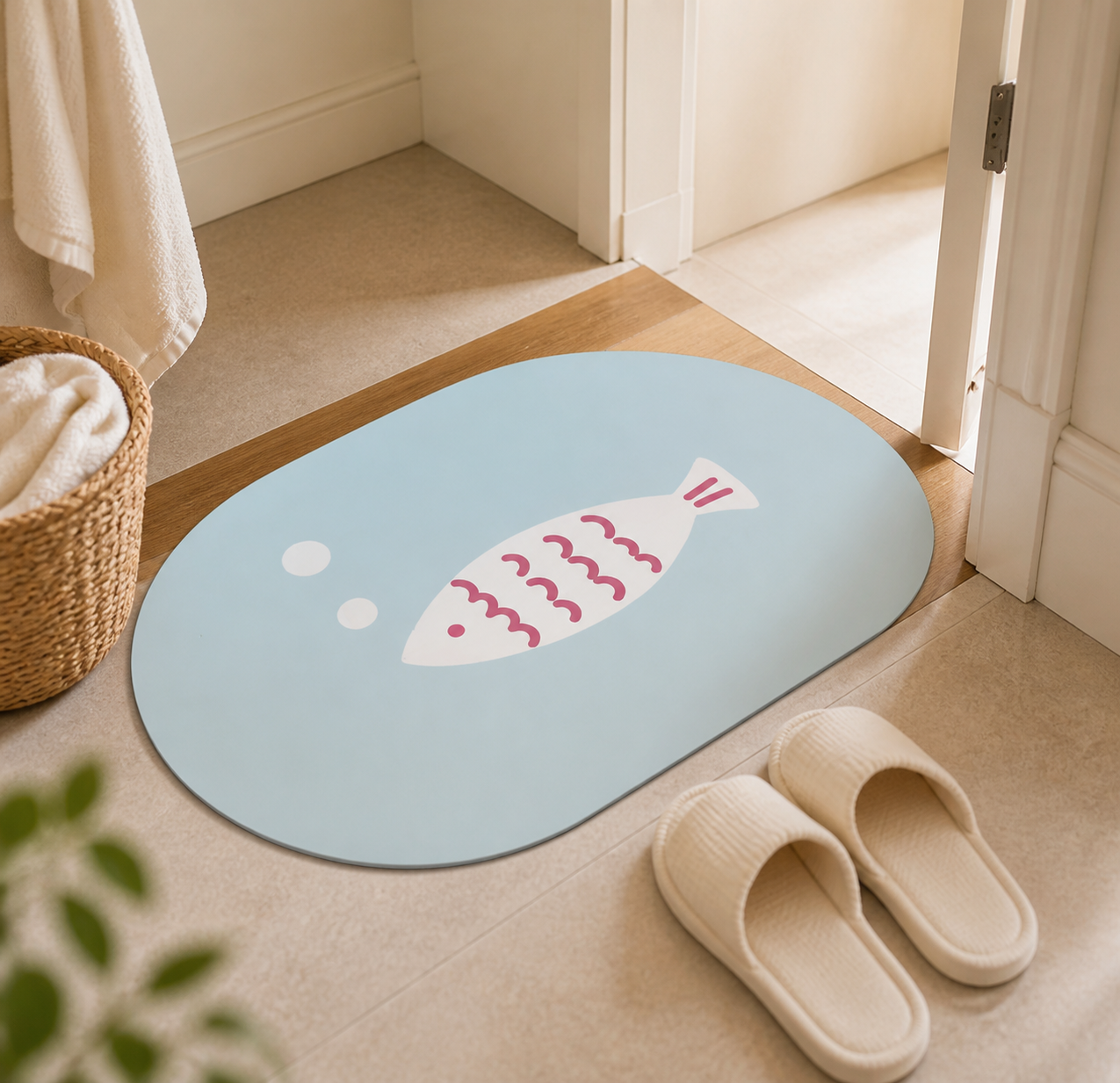 Little Fish Diatomite Bath Mat