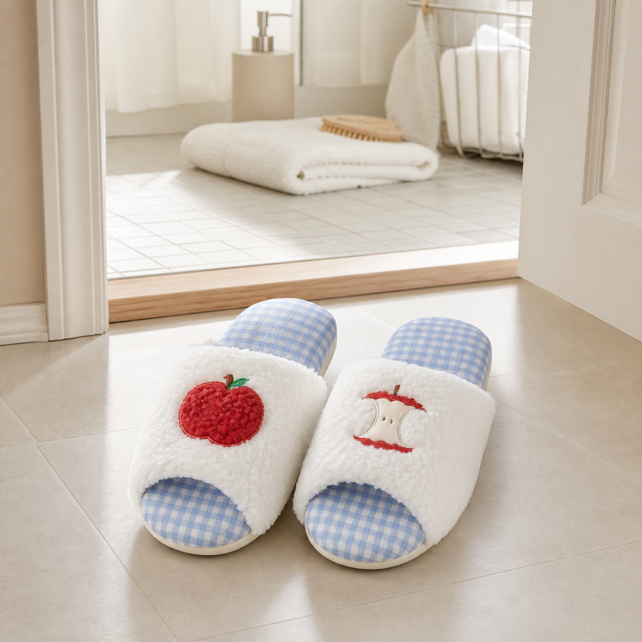 Apple Picnic Cozy Slippers