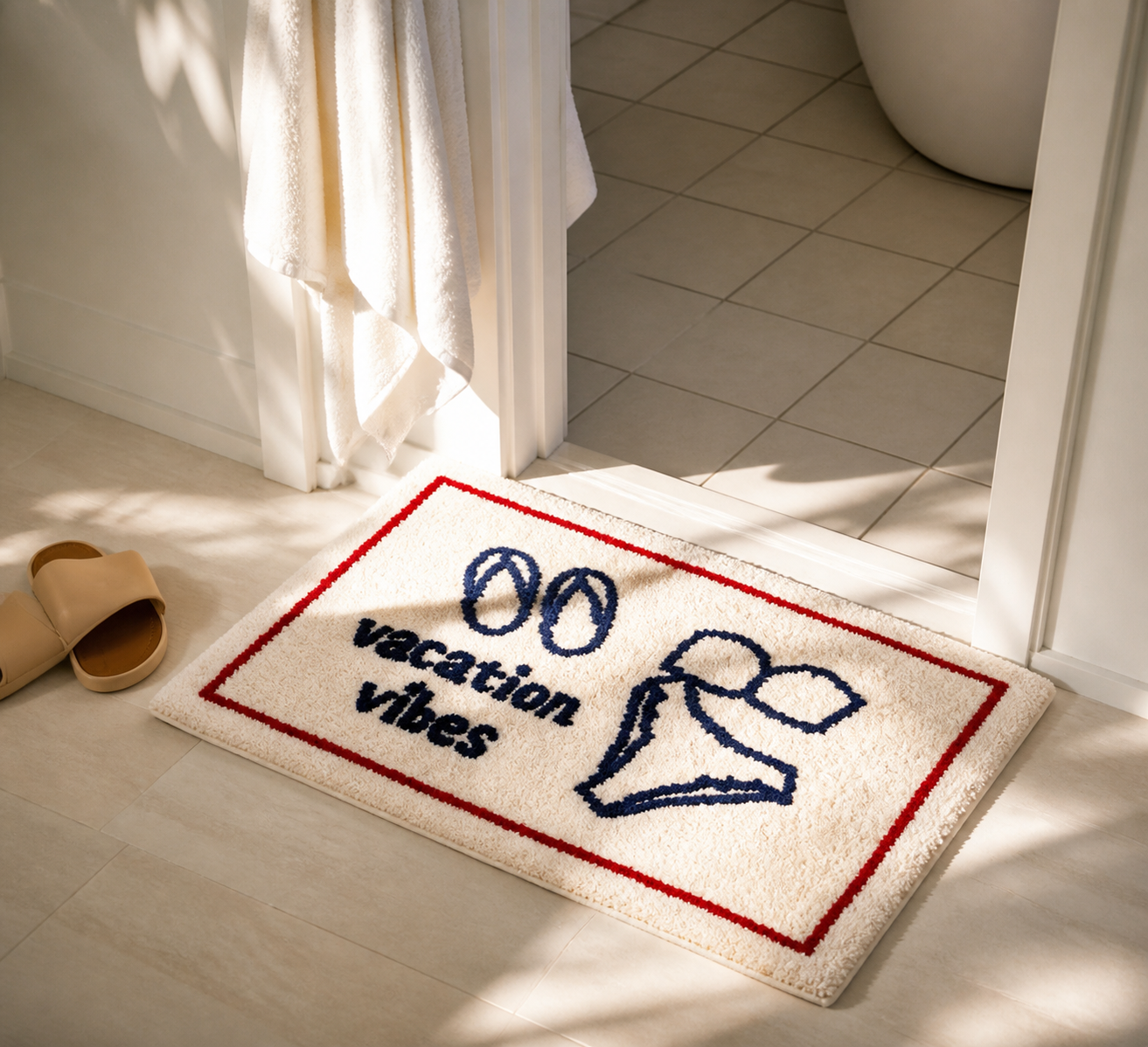 Coastal Getaway Plush Bath Mat