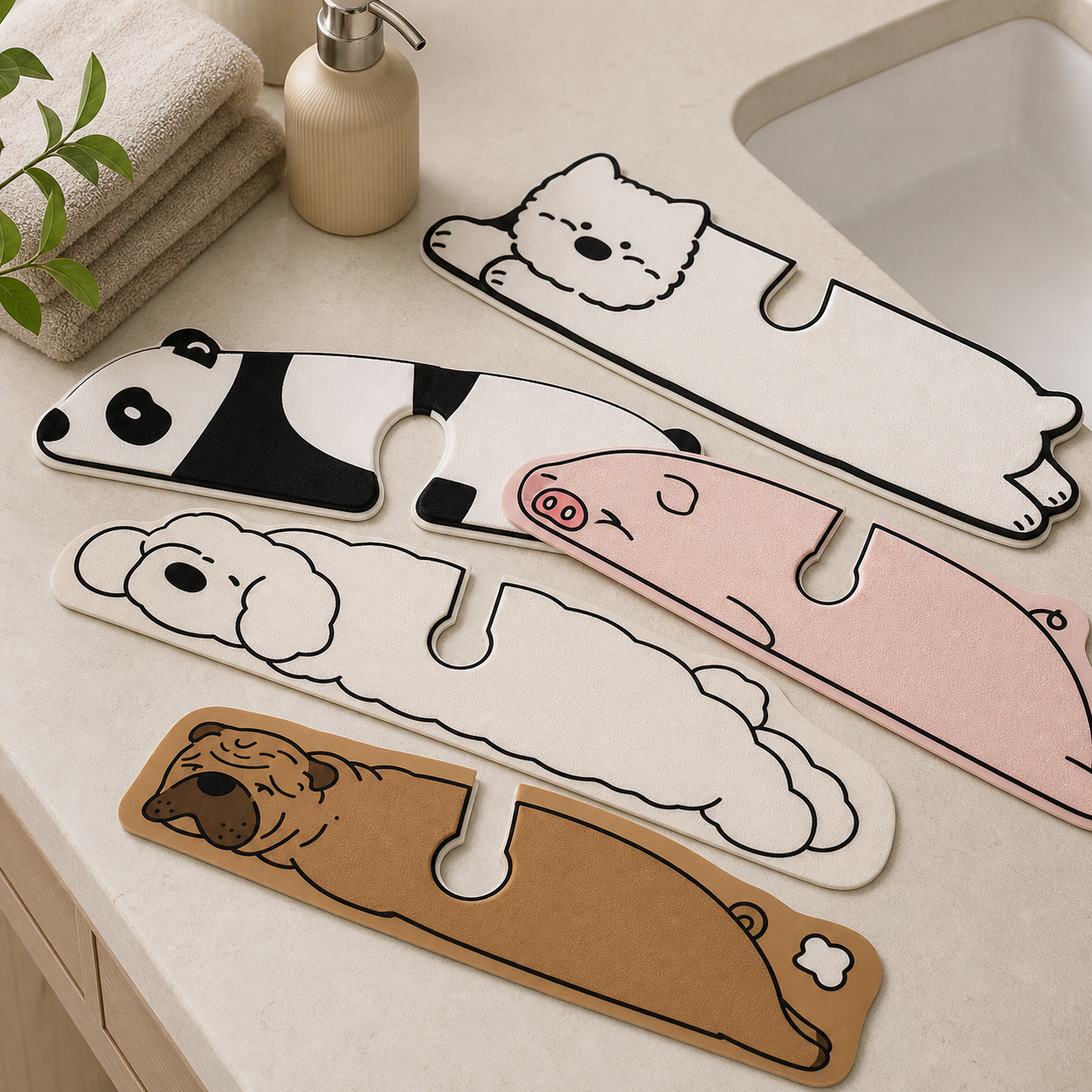Cute Critter Faucet Mat