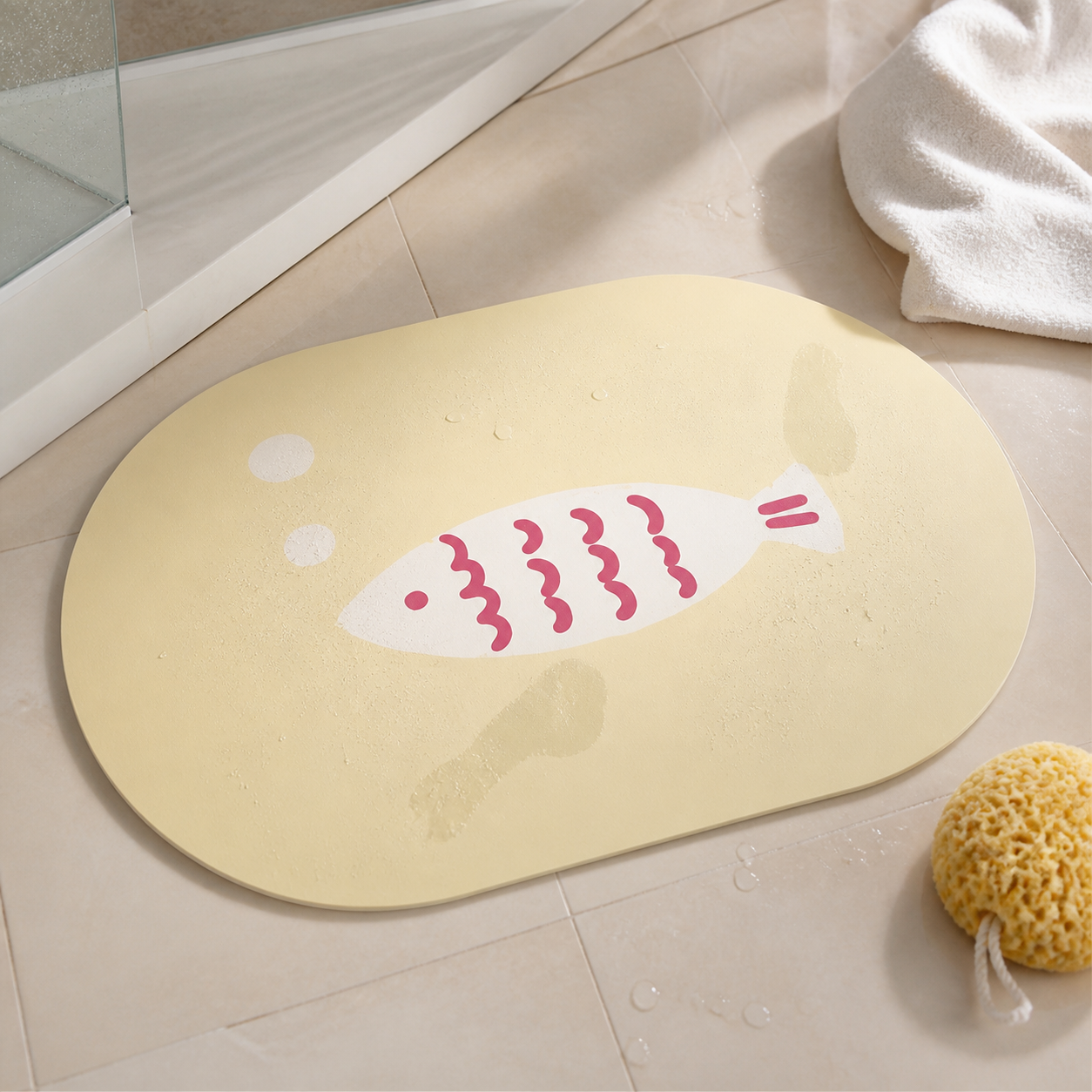 Little Fish Diatomite Bath Mat