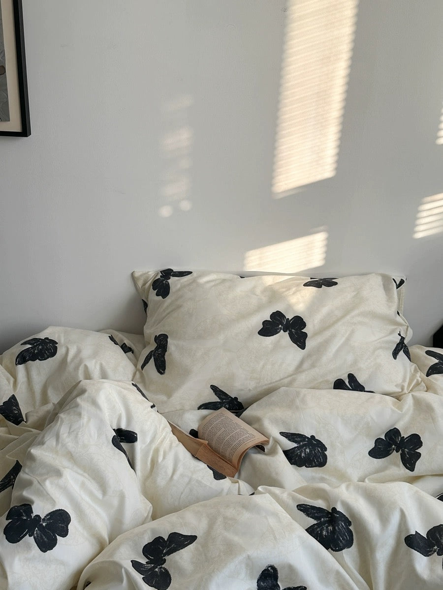 Black Butterfly Bedding Set