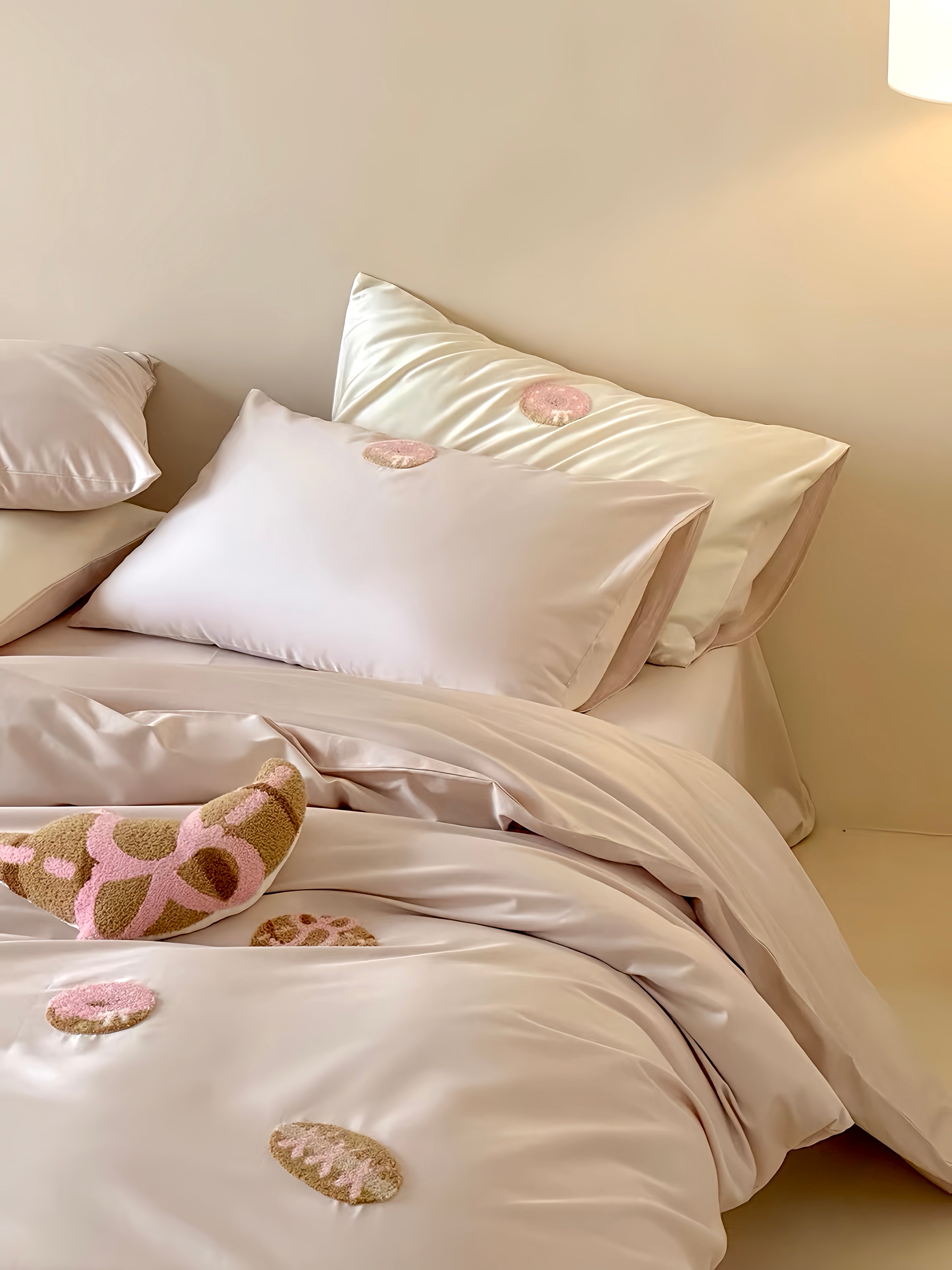 100S Pastel SweetCream Bedding Set