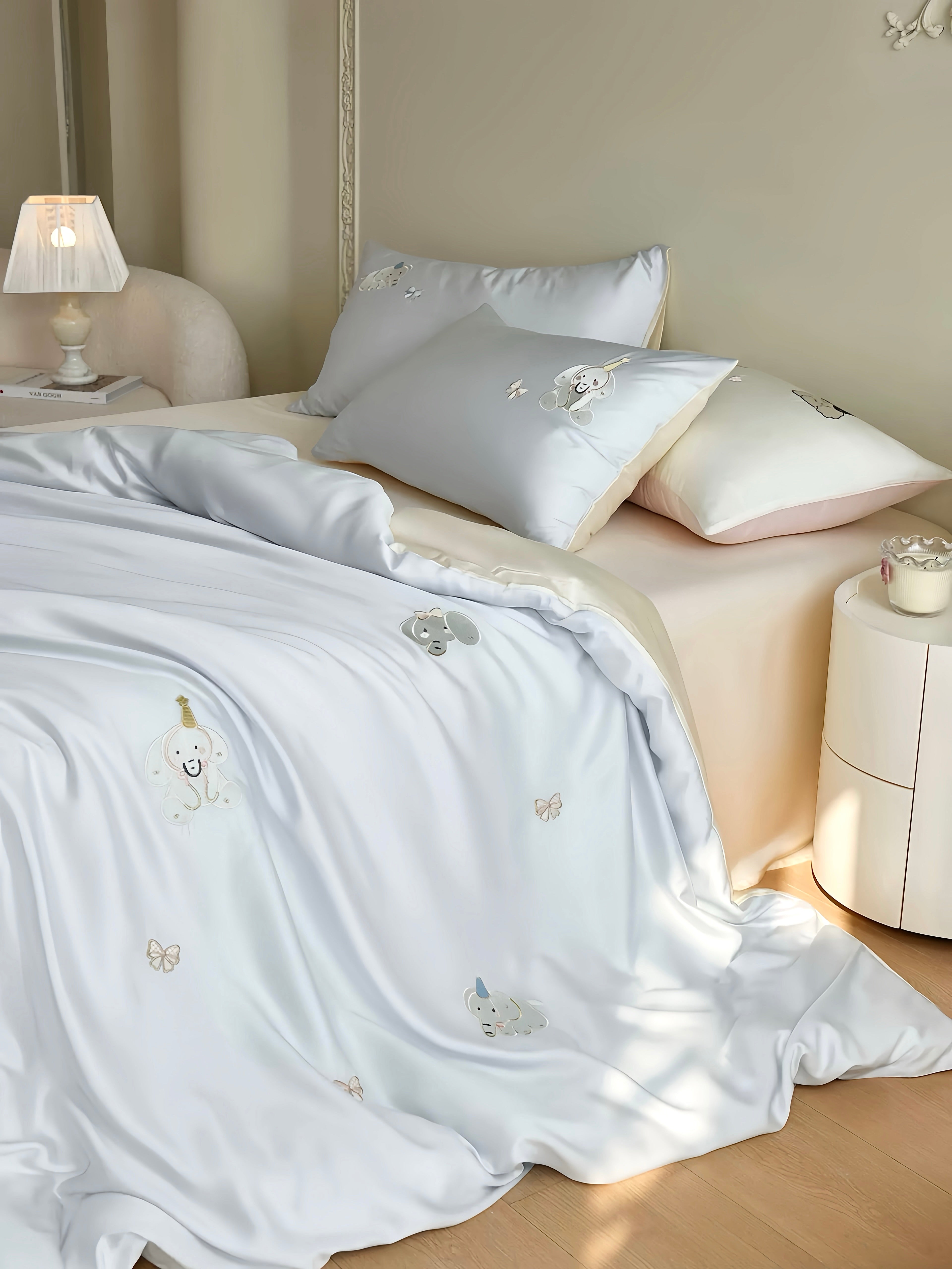 Tencel Azure Puppy Dream Bedding Set