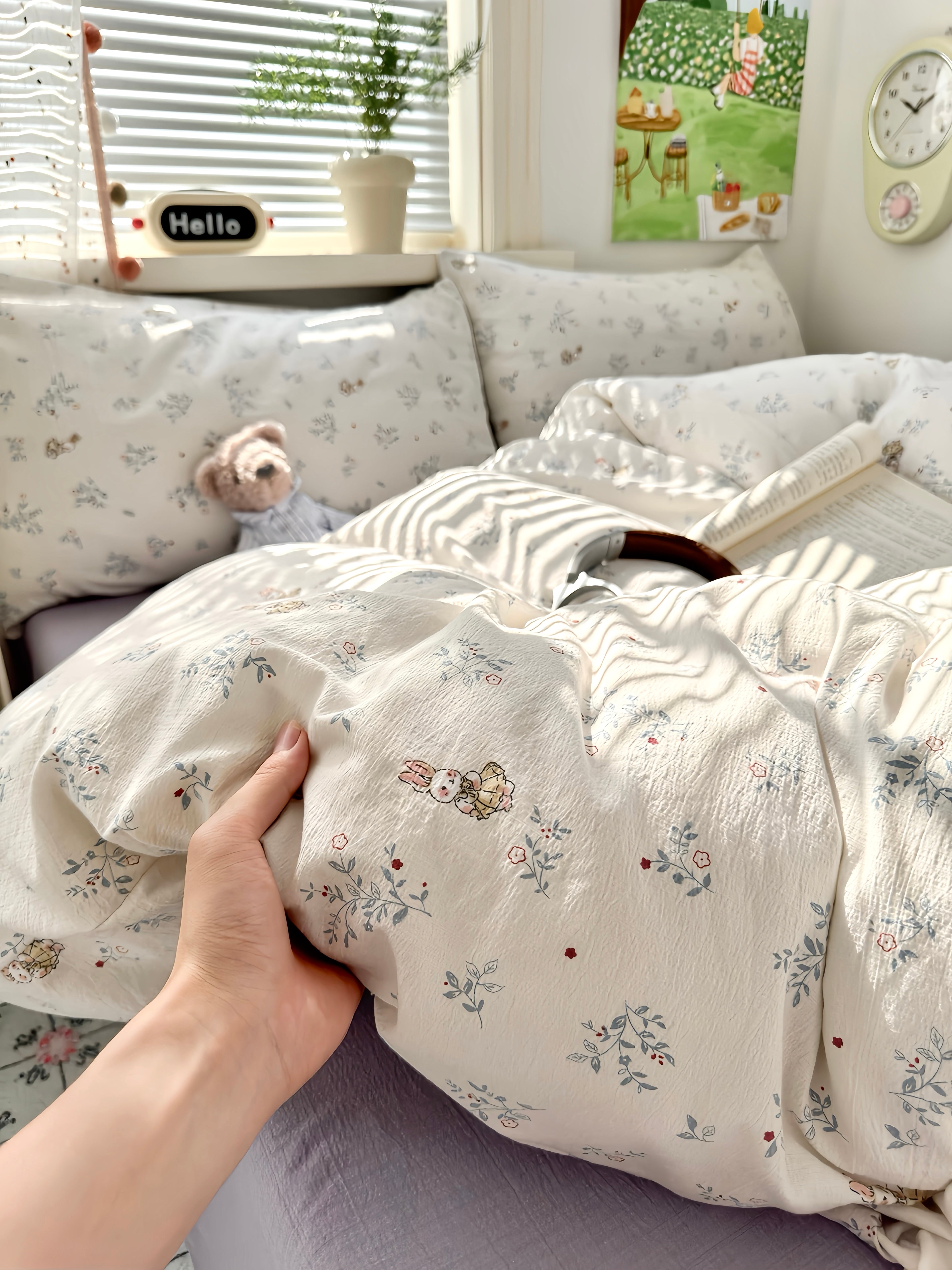 Pastel Rabbit Garden Bedding Set