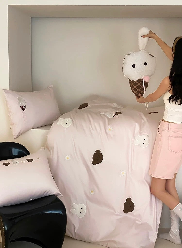 100S Creamy Bunny Bedding Set
