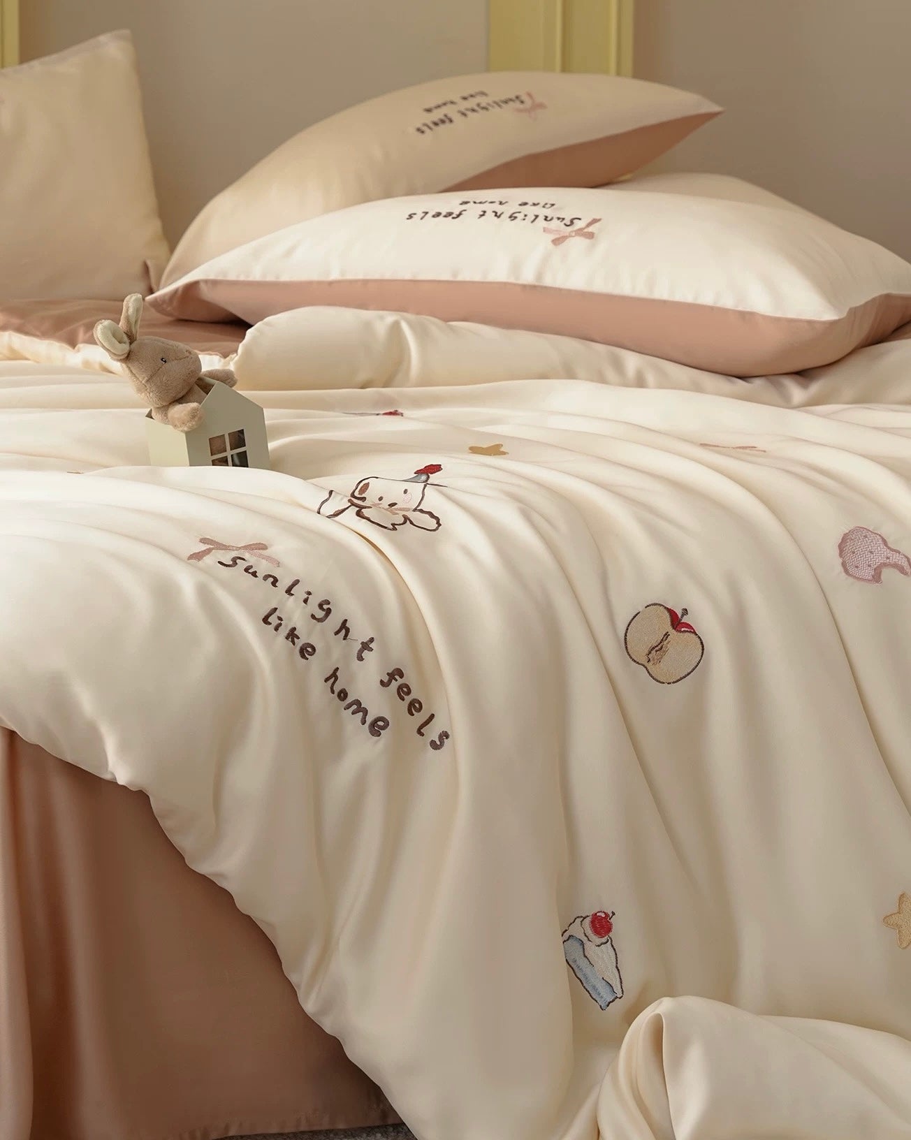 Tencel Honey Cake Morning Bedding Set