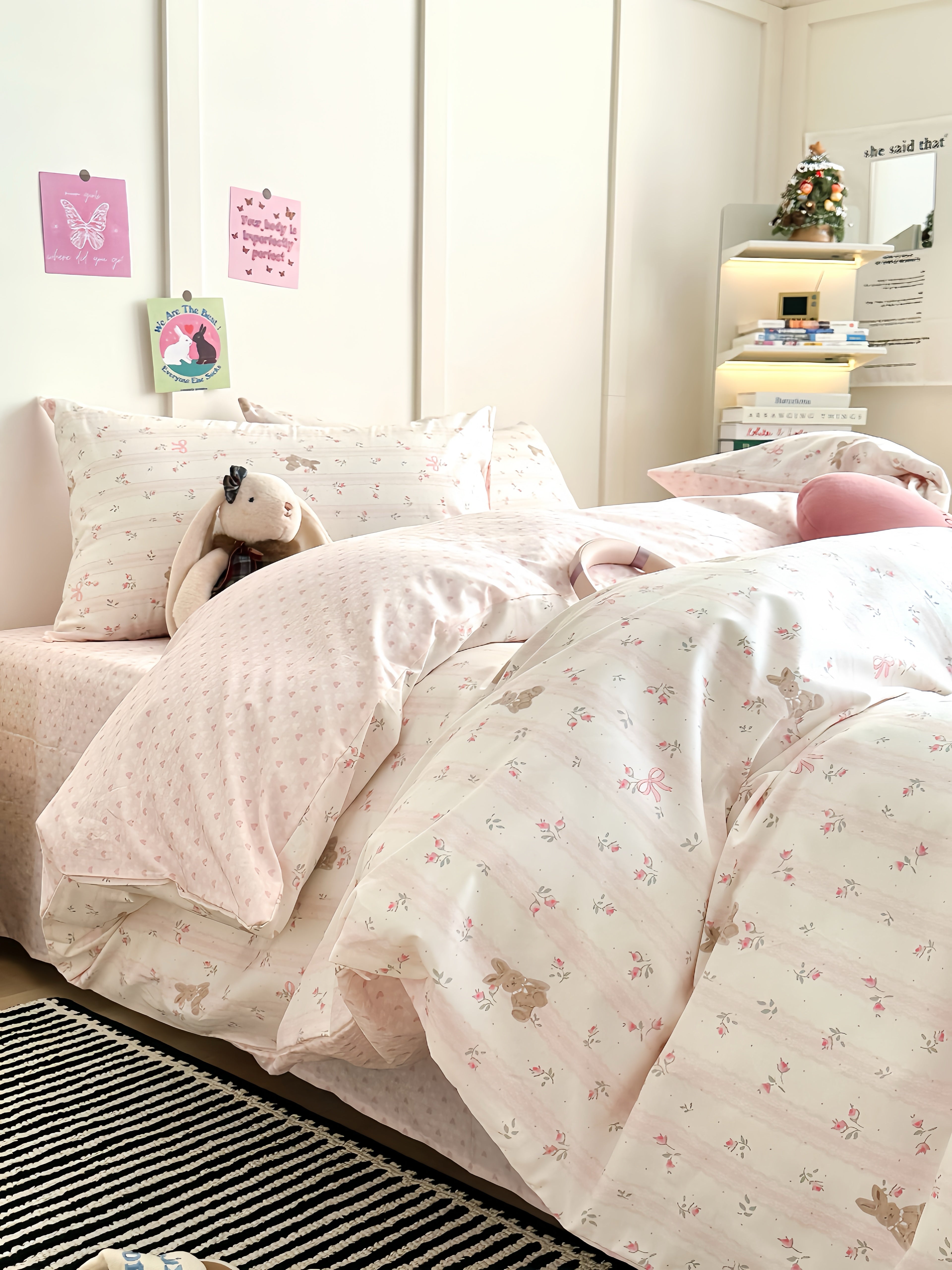 Rosy Meadow Bunny Bedding Set