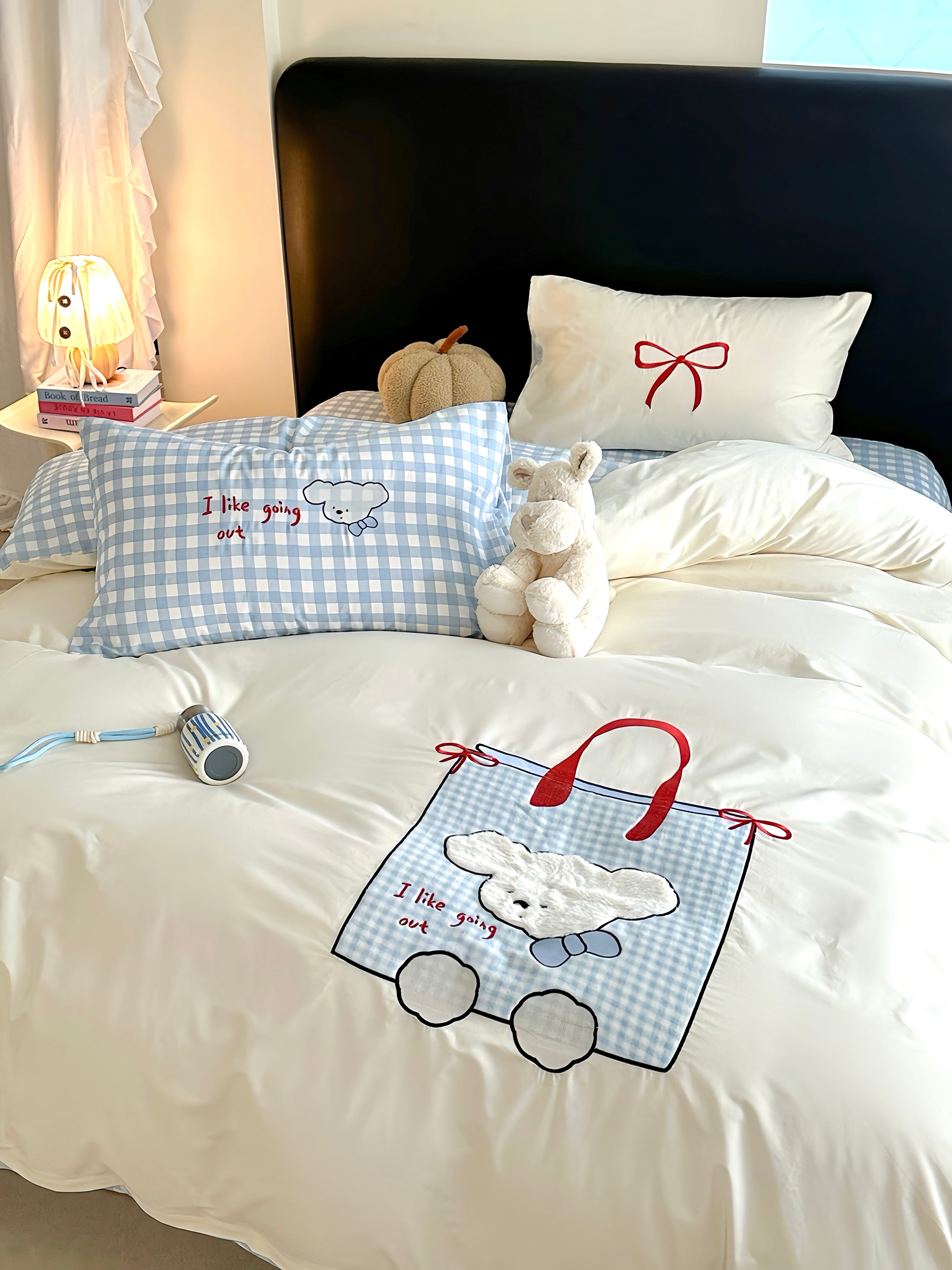 Little Blue Pup Bedding Set