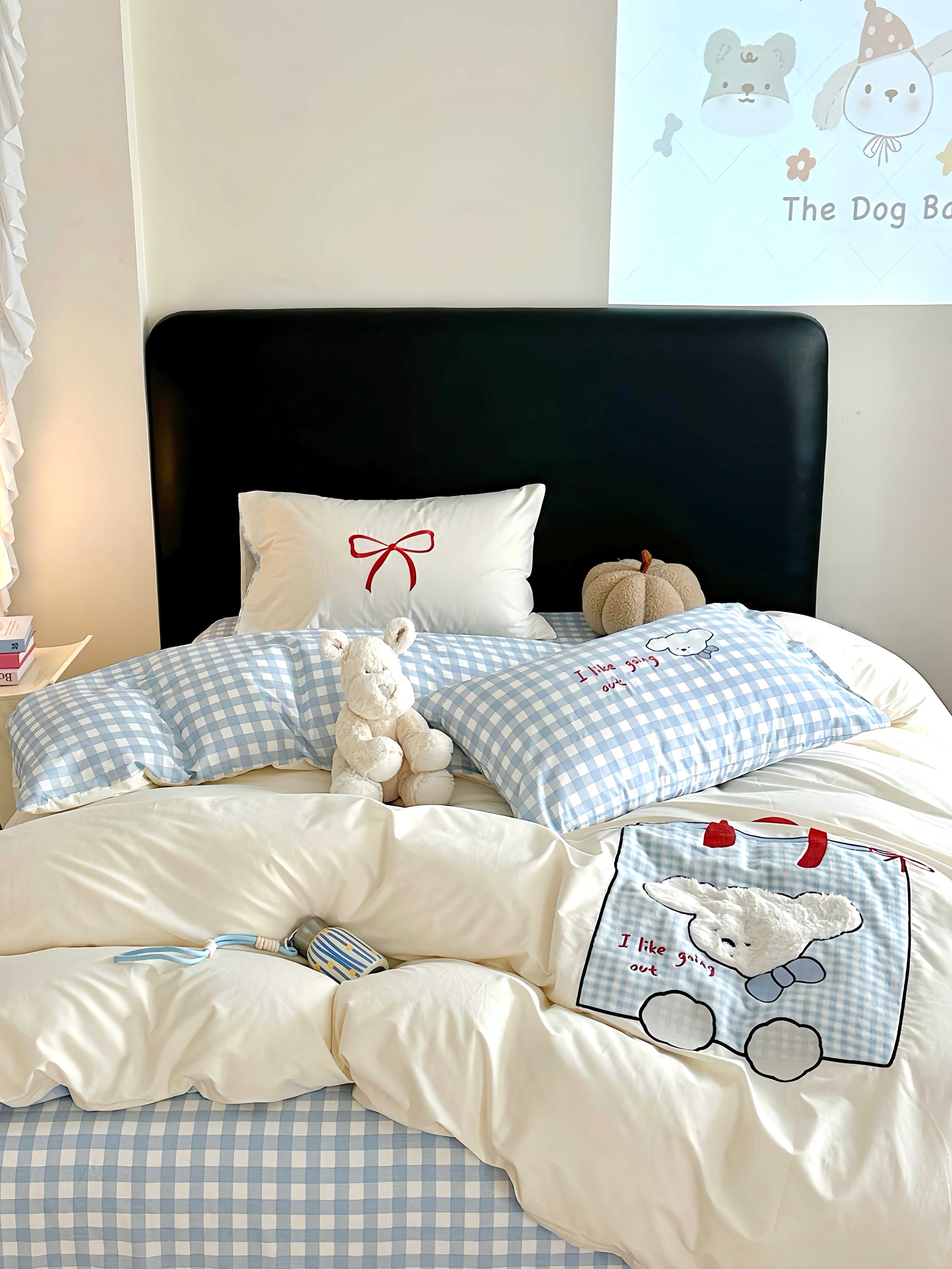 Little Blue Pup Bedding Set