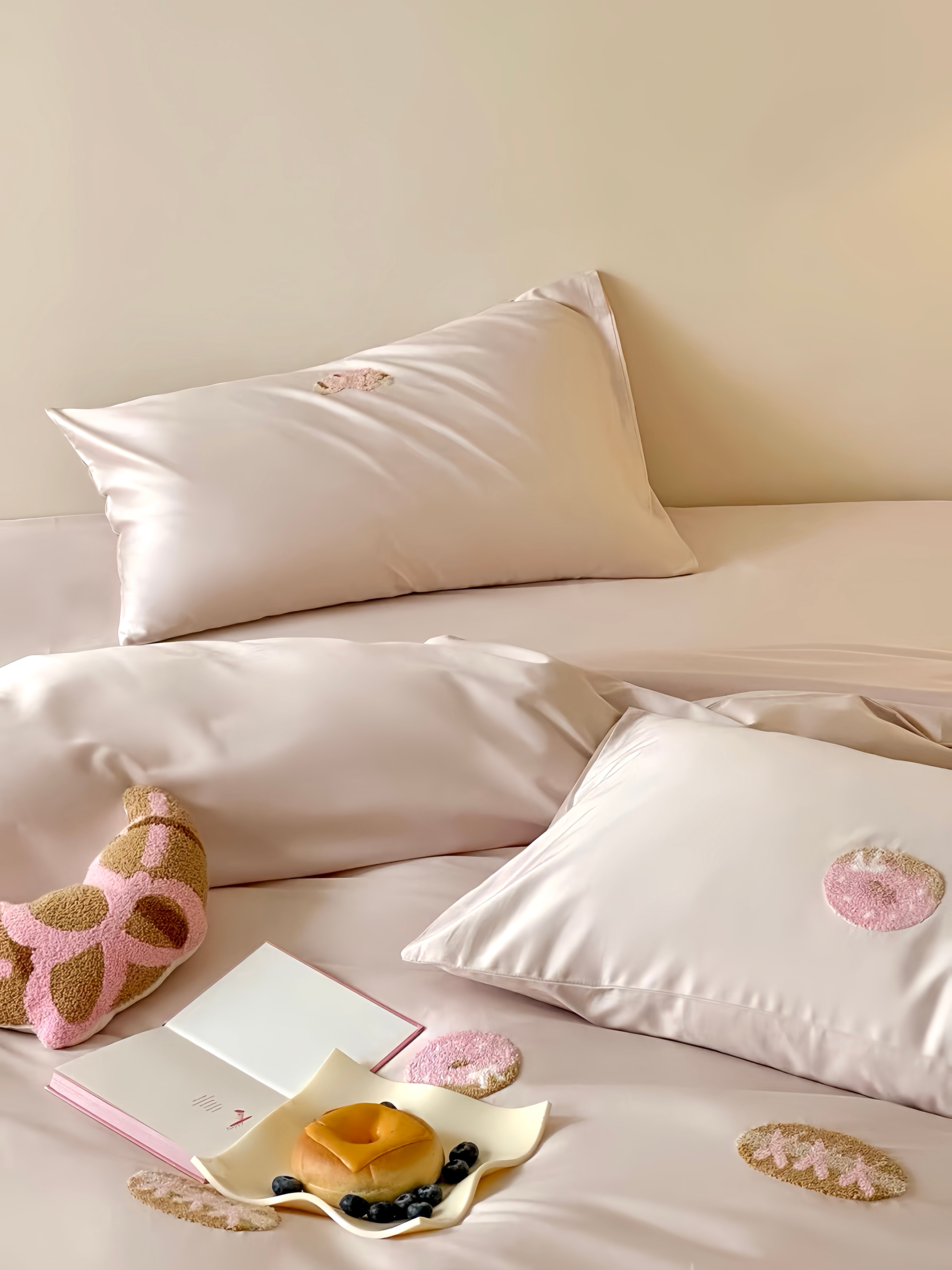 100S Pastel SweetCream Bedding Set