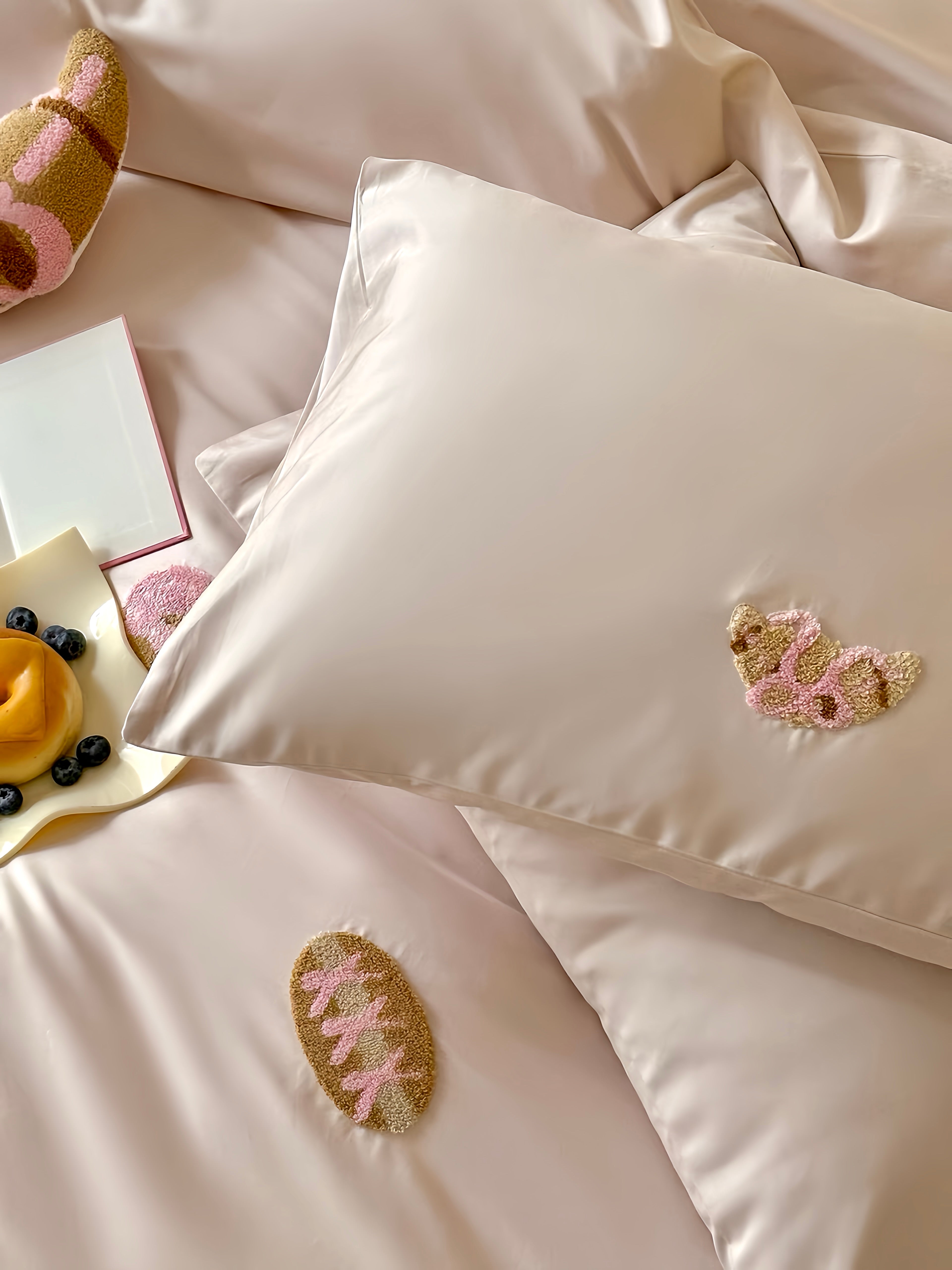 100S Pastel SweetCream Bedding Set