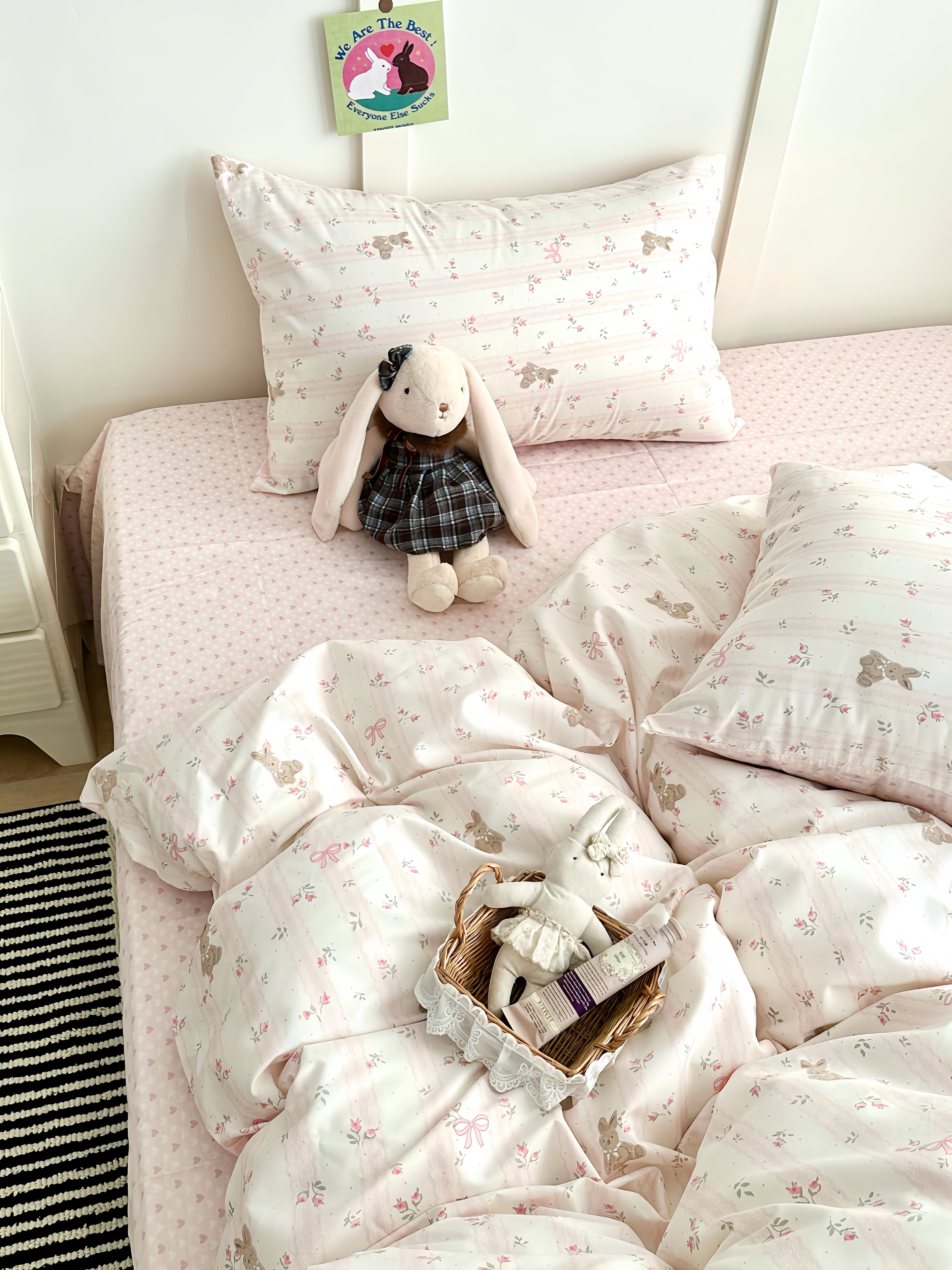 Rosy Meadow Bunny Bedding Set