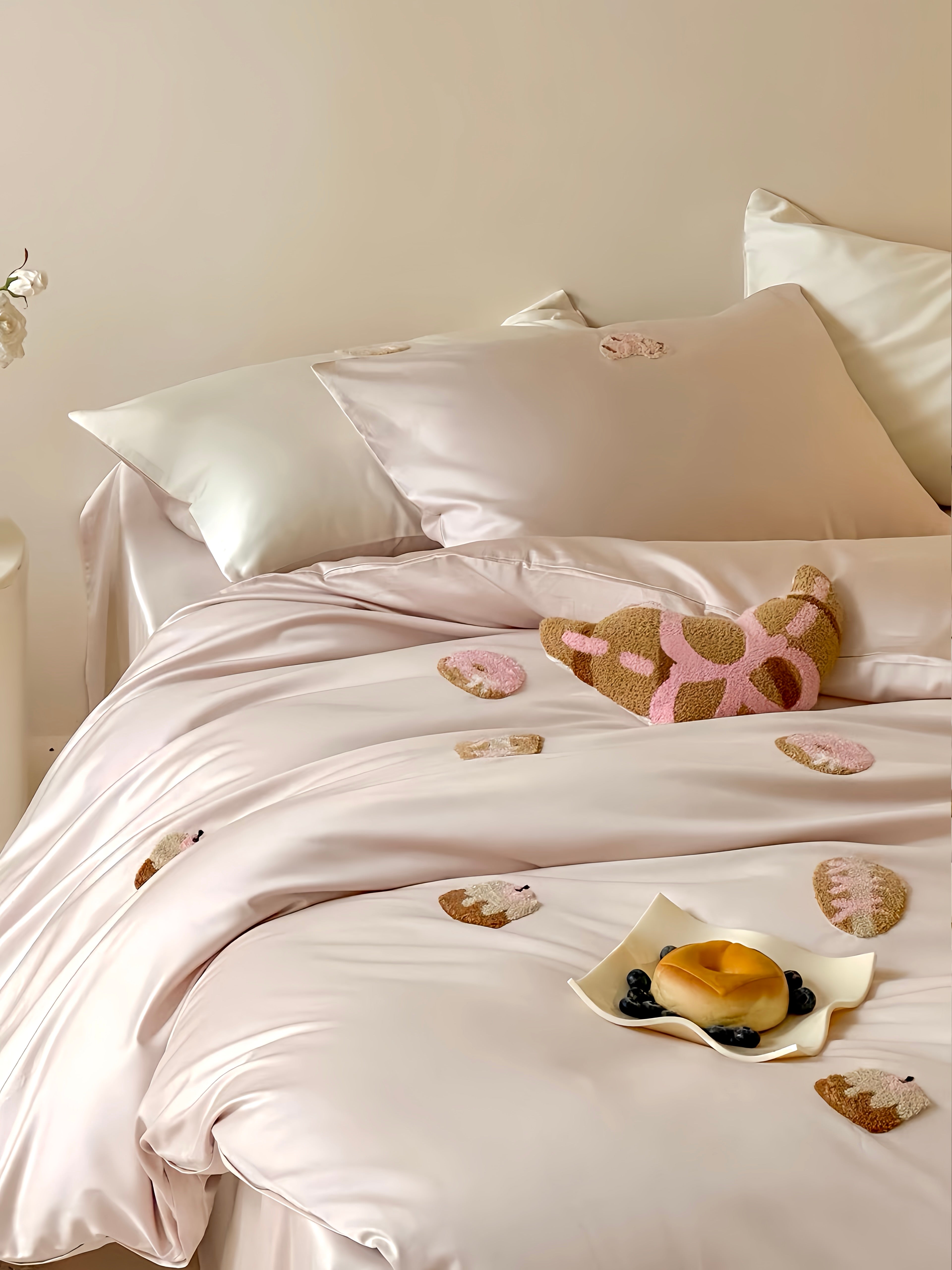 100S Pastel SweetCream Bedding Set