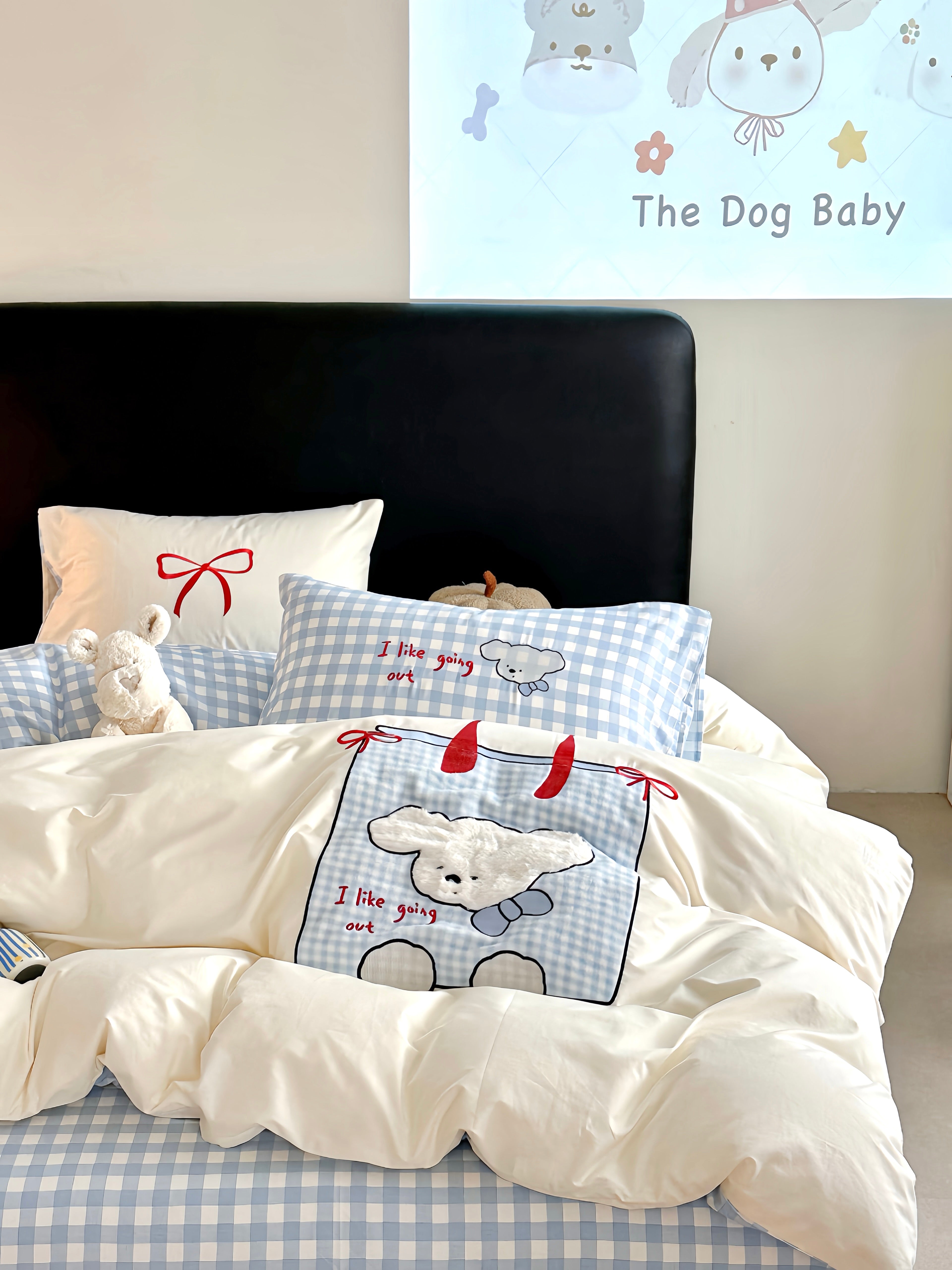 Little Blue Pup Bedding Set