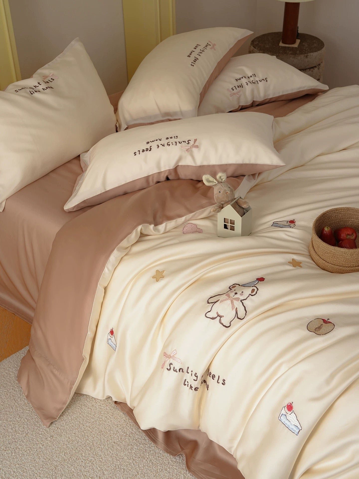 Tencel Honey Cake Morning Bedding Set