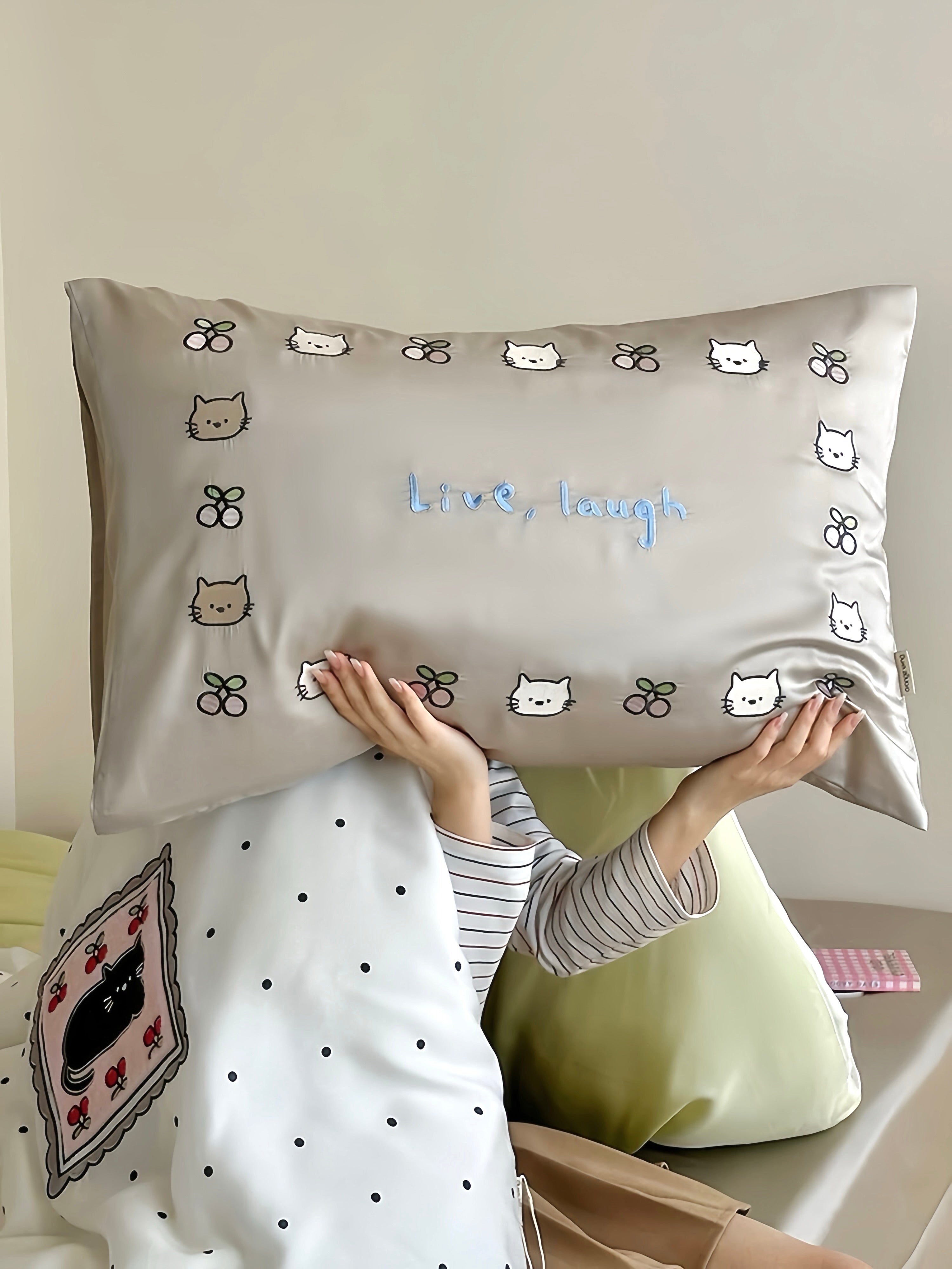Tencel Minimal Feline Mood Bedding Set