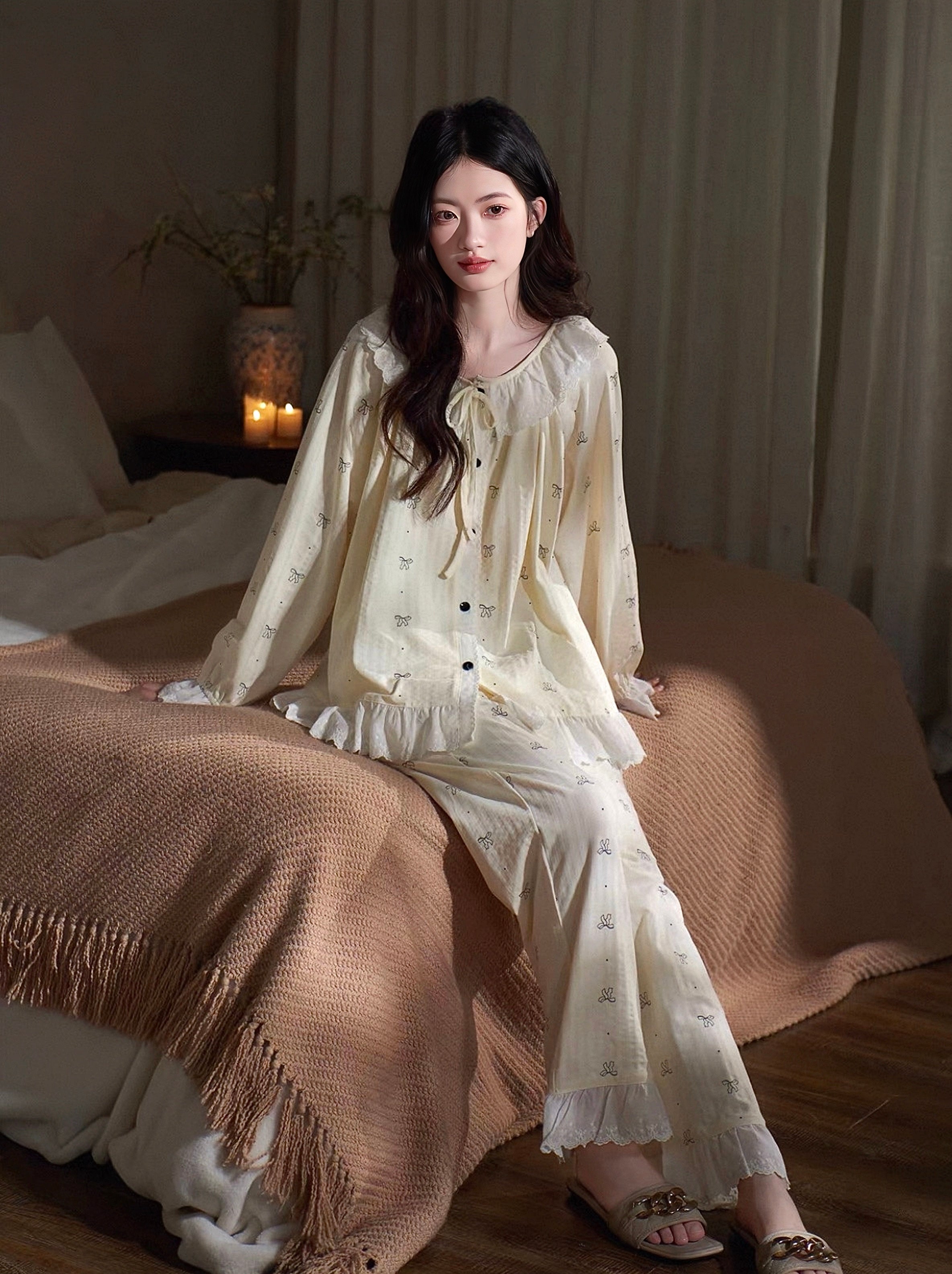 Buttercream Lace Pajamas