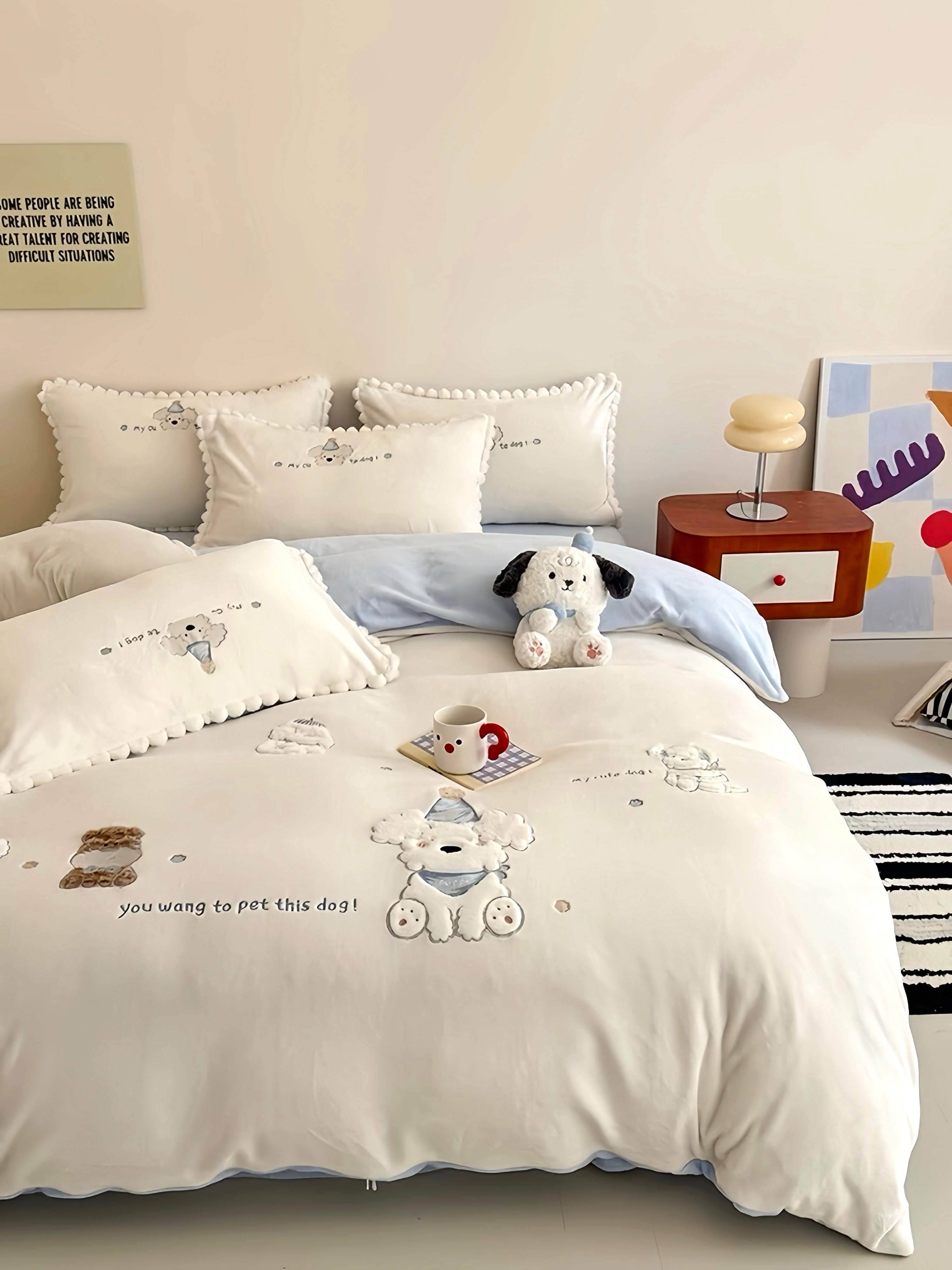 Vanilla Pup Bedding Set