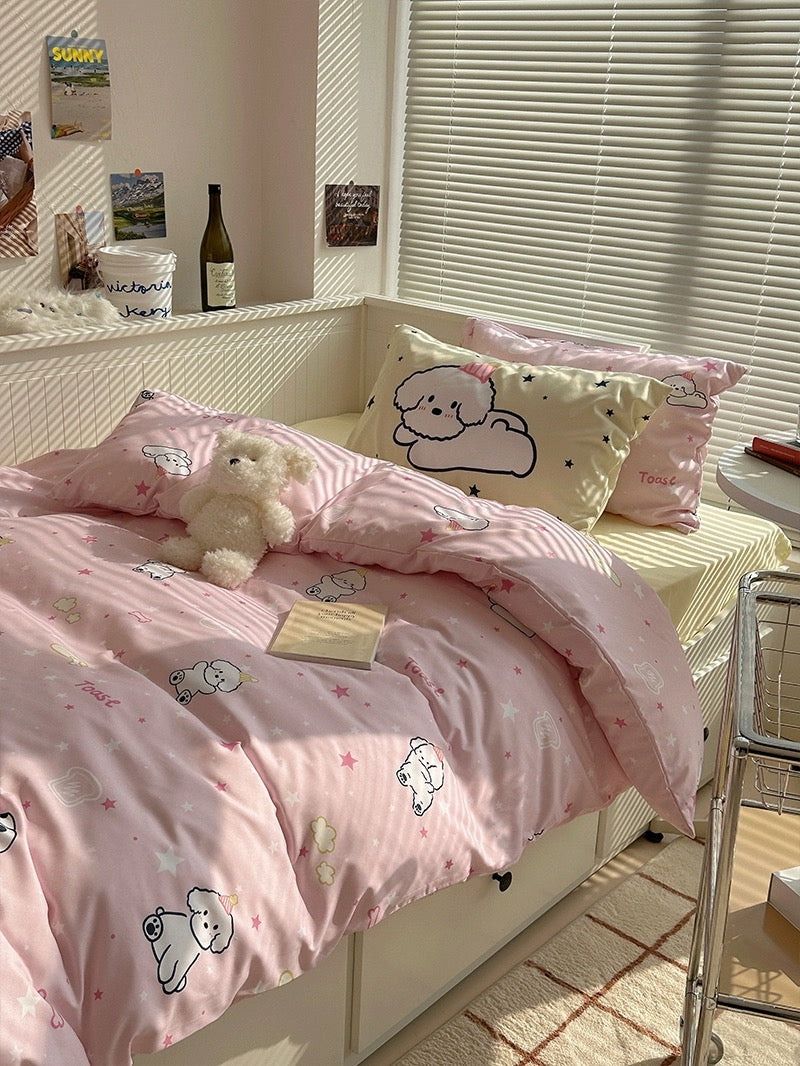 Starry Snuggle Bedding Set-Pink