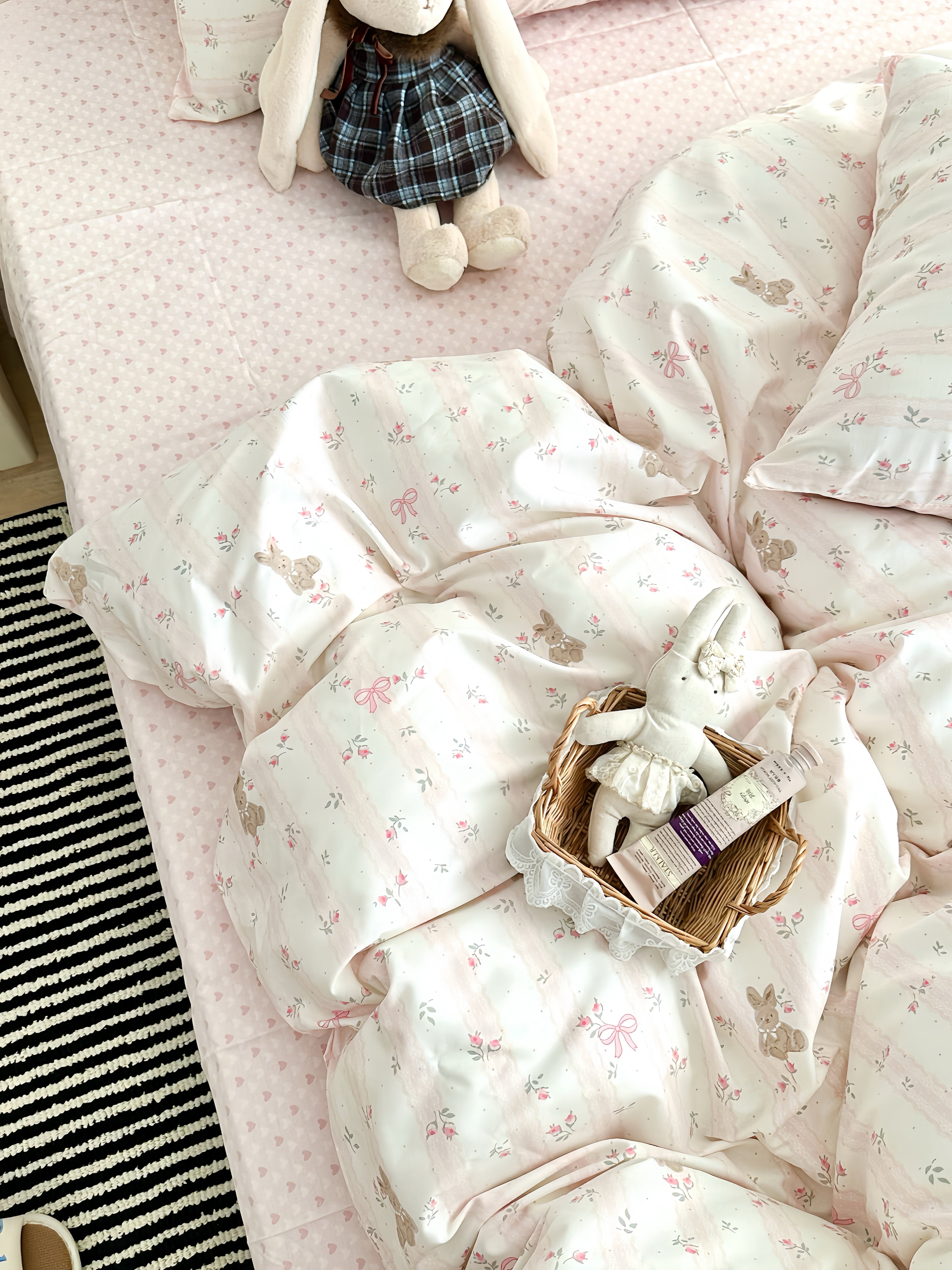 Rosy Meadow Bunny Bedding Set