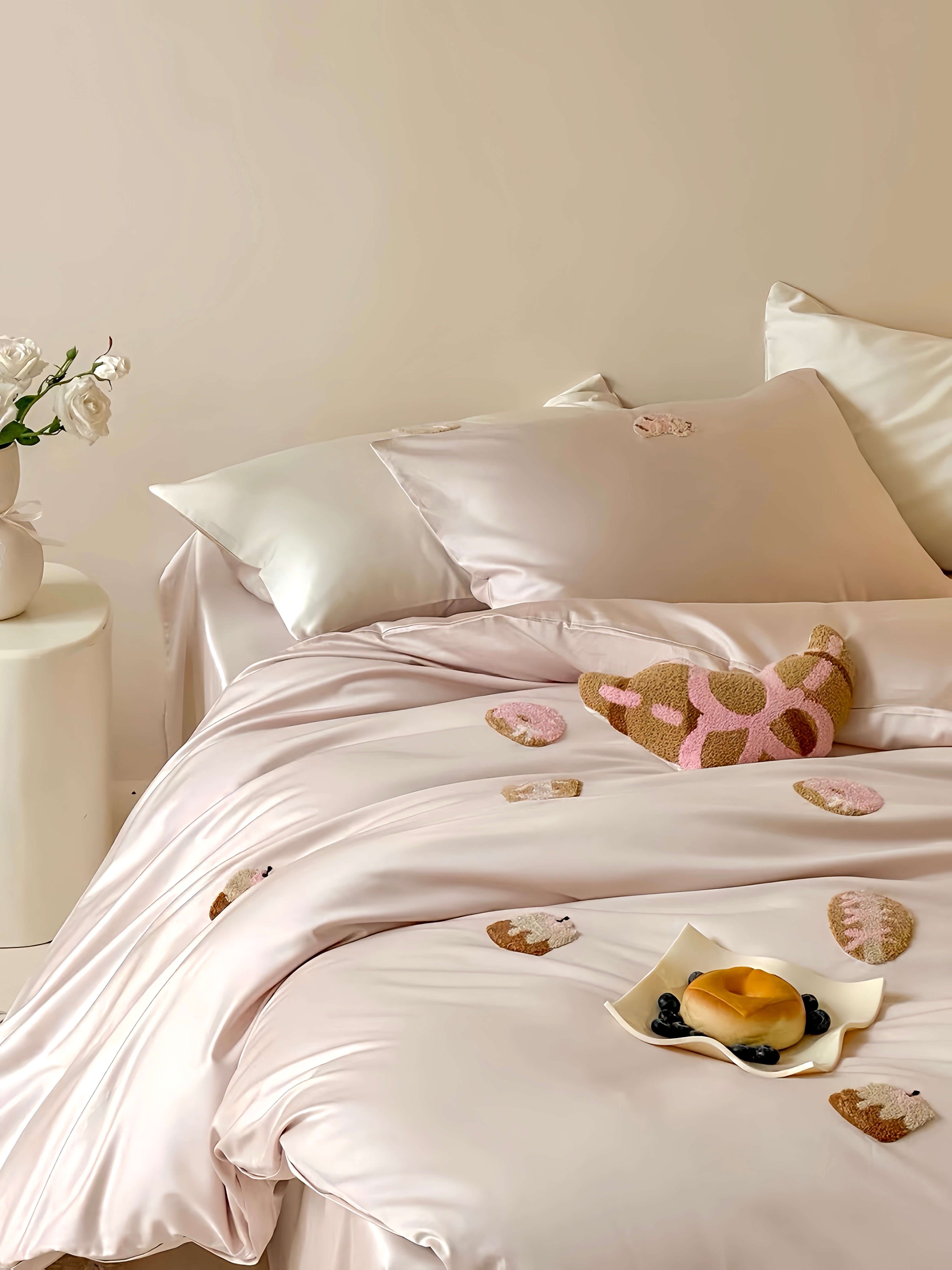 100S Pastel SweetCream Bedding Set