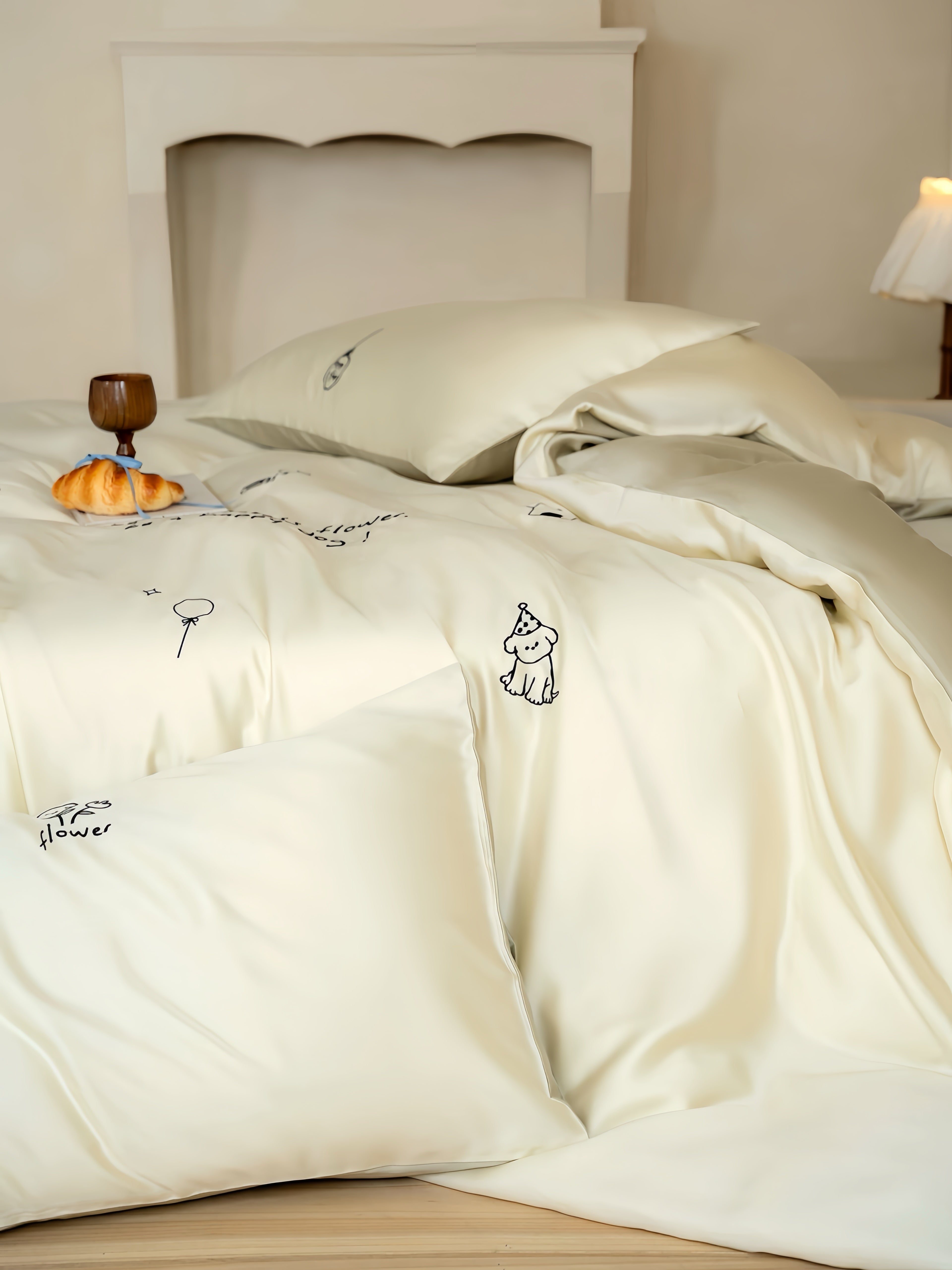 Tencel Minimal Pet Story Bedding Set