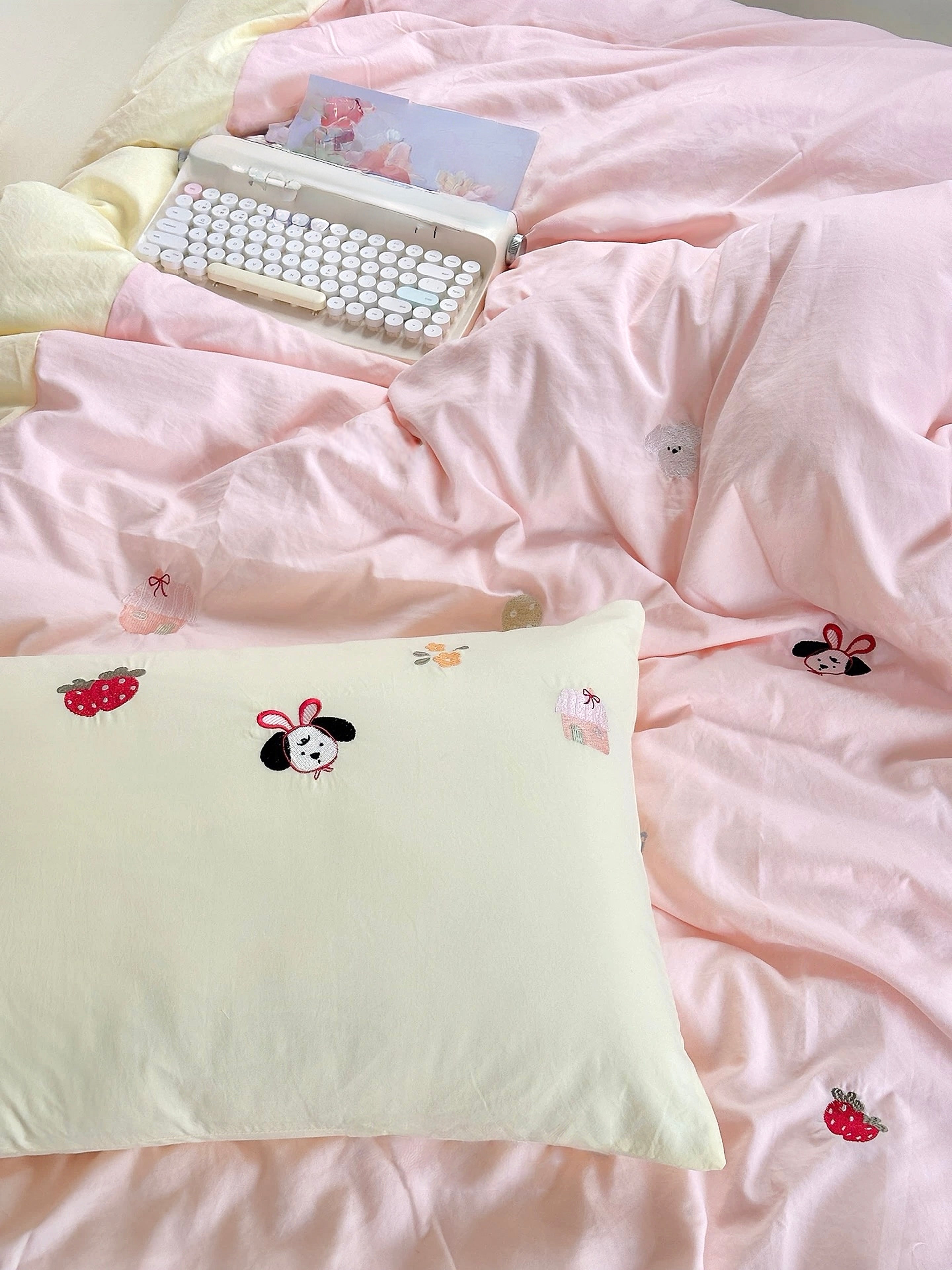 Cotton Heartbeat Bedding Set