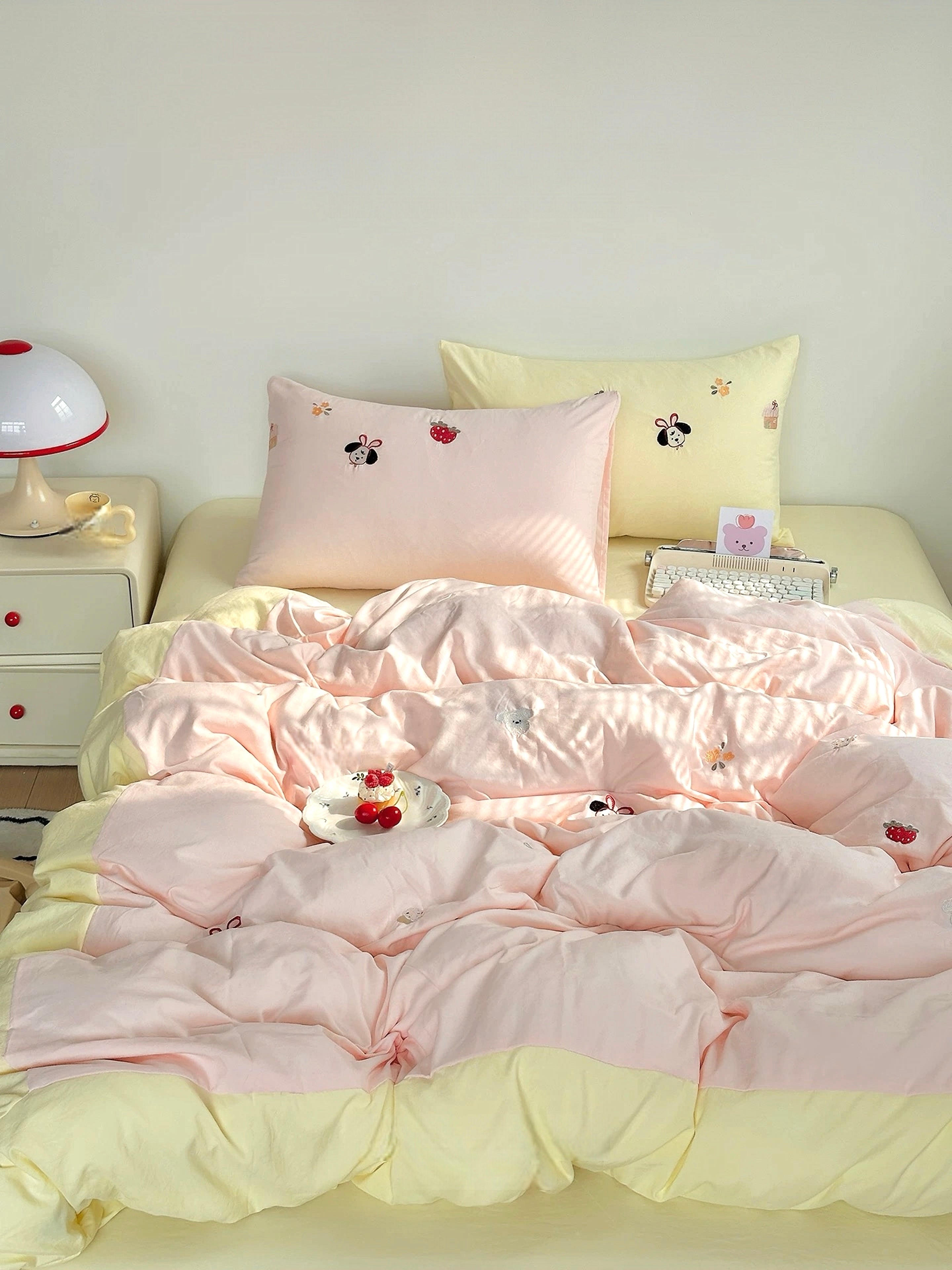 Cotton Heartbeat Bedding Set