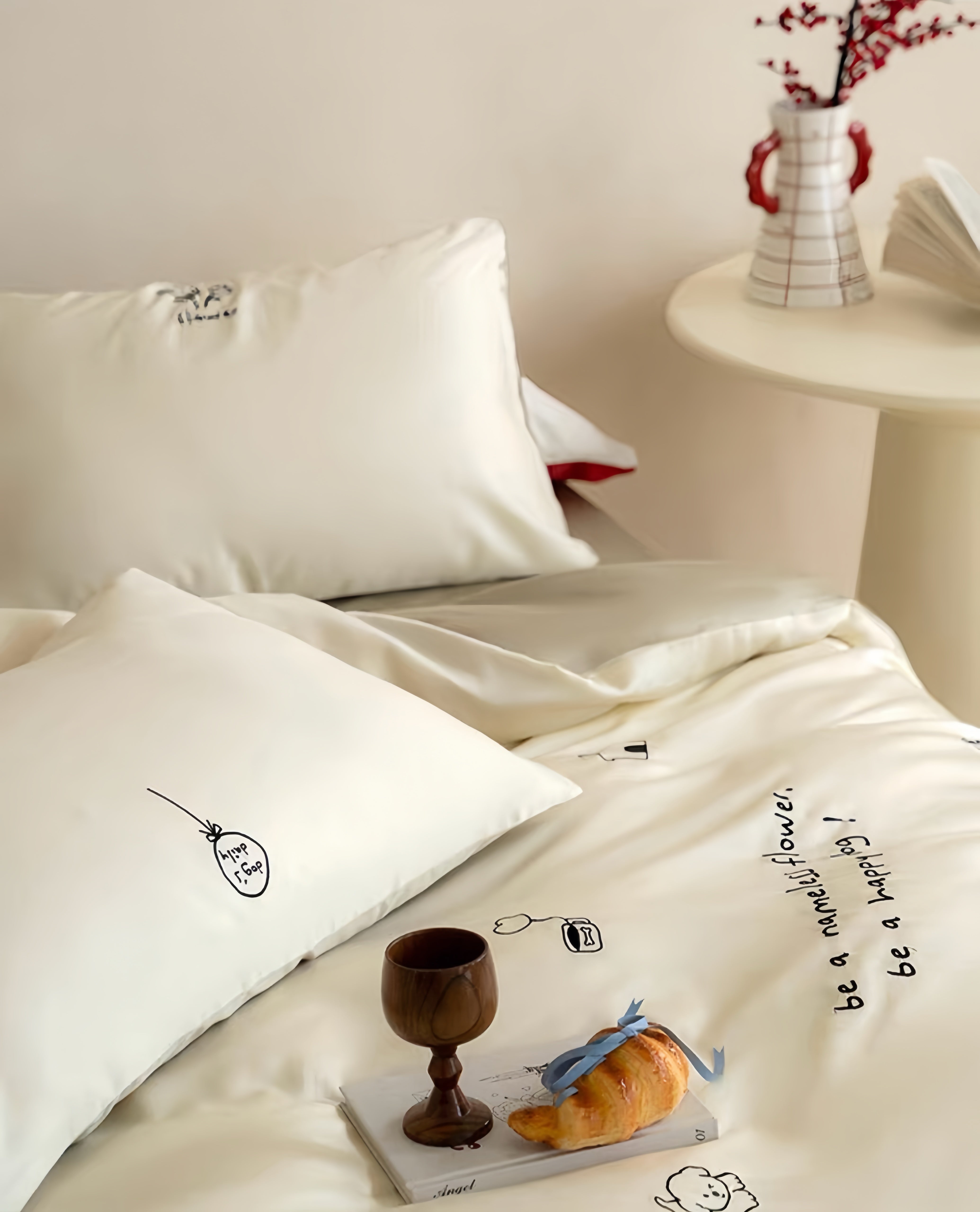 Tencel Minimal Pet Story Bedding Set