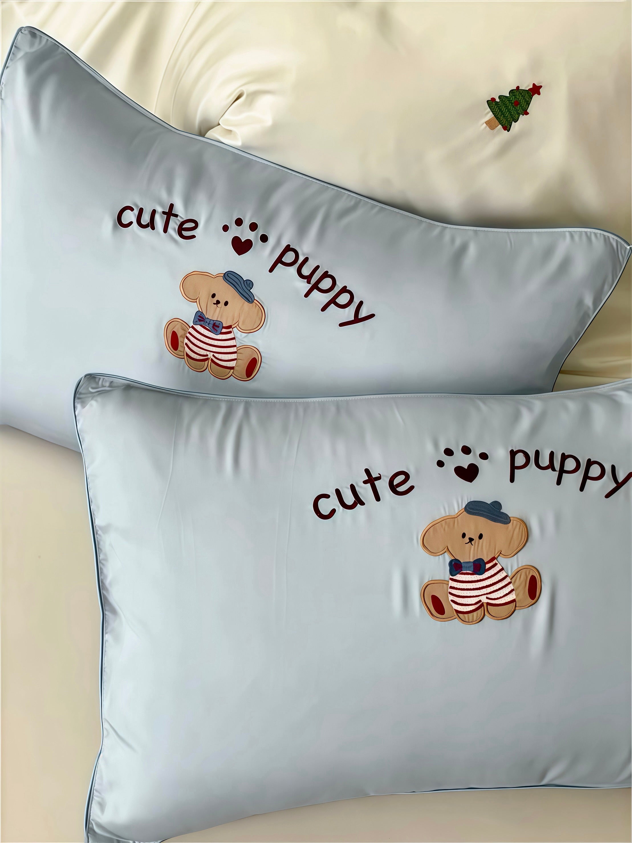 Tencel Puppy Parade Bedding Set