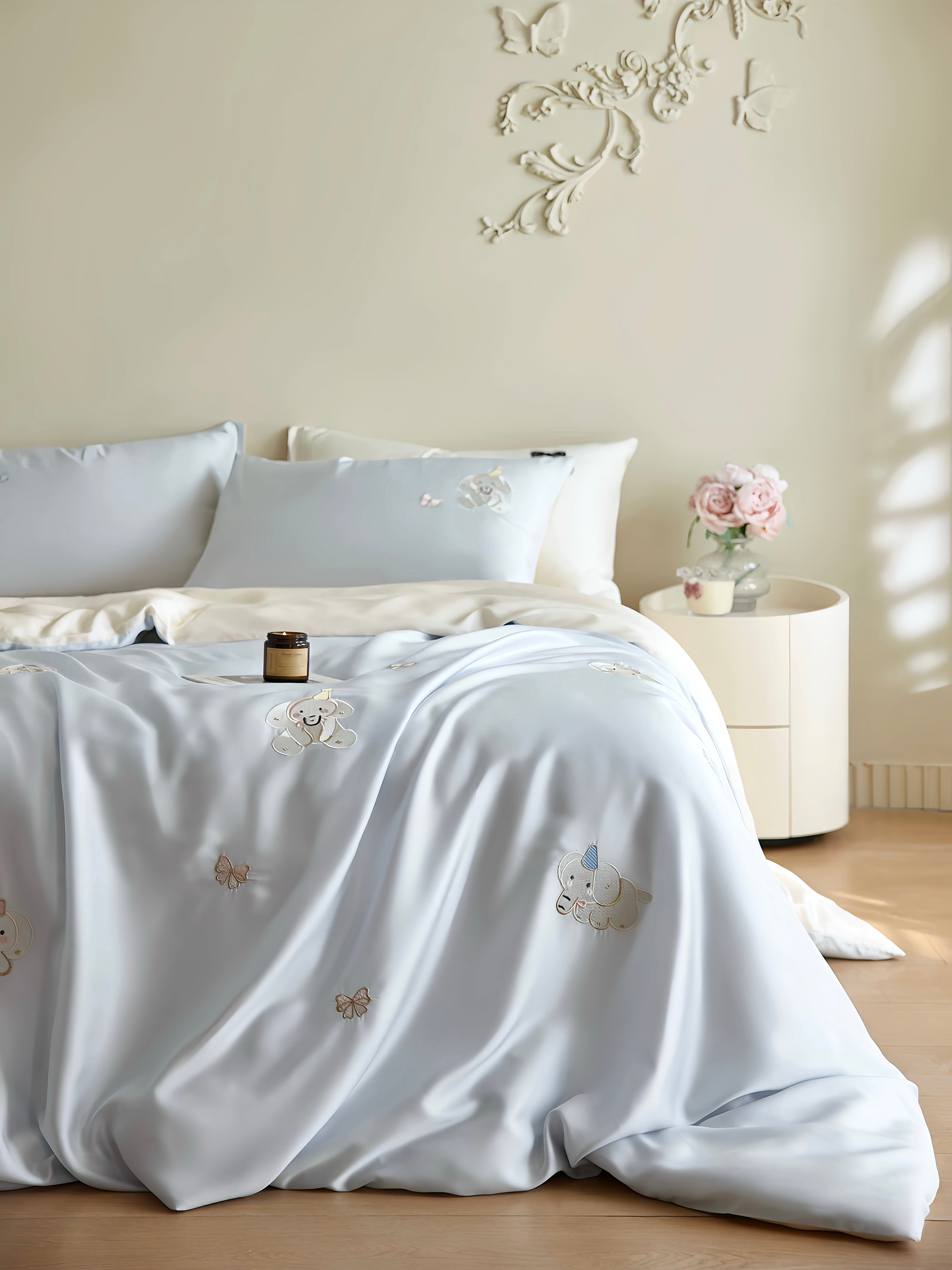Tencel Azure Puppy Dream Bedding Set