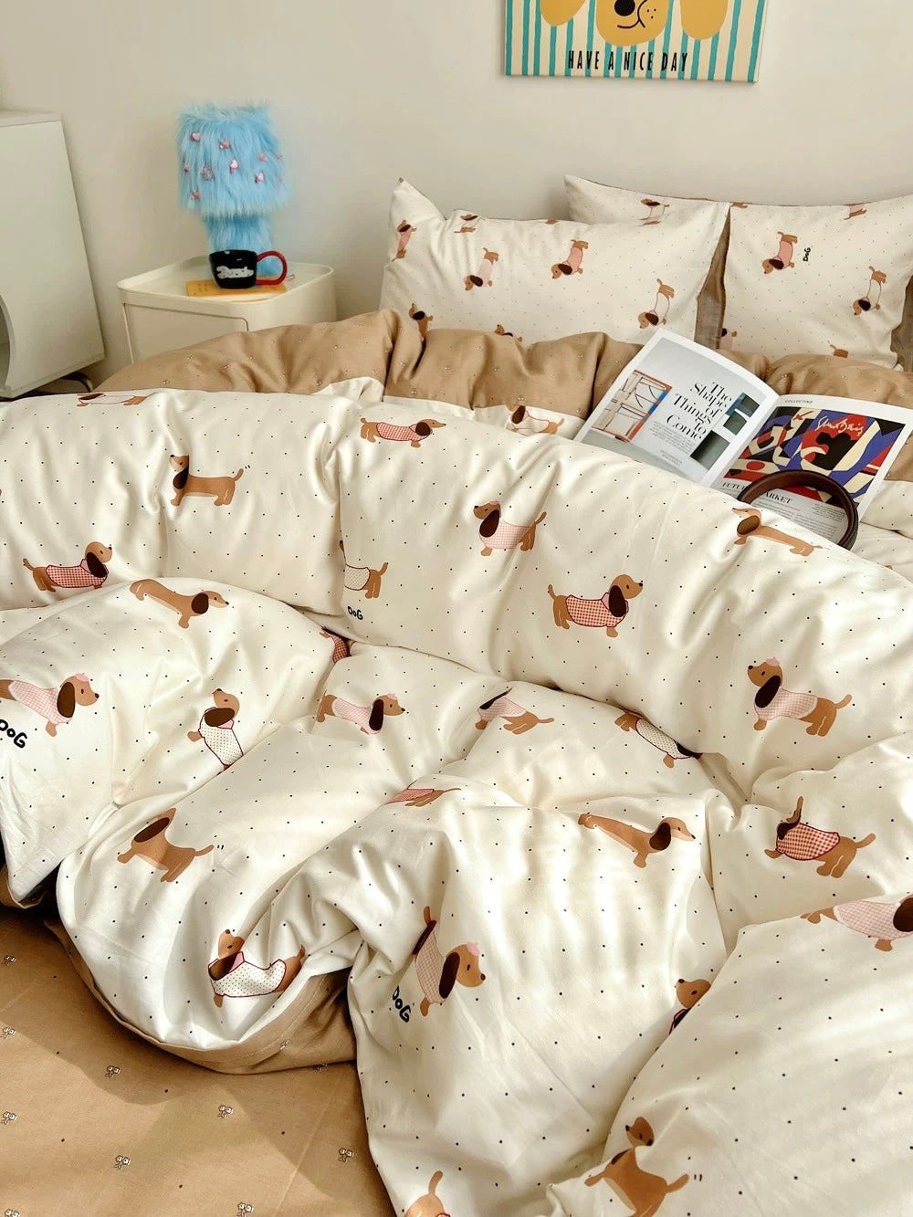 60S Ins Style Puppy Bedding Sets