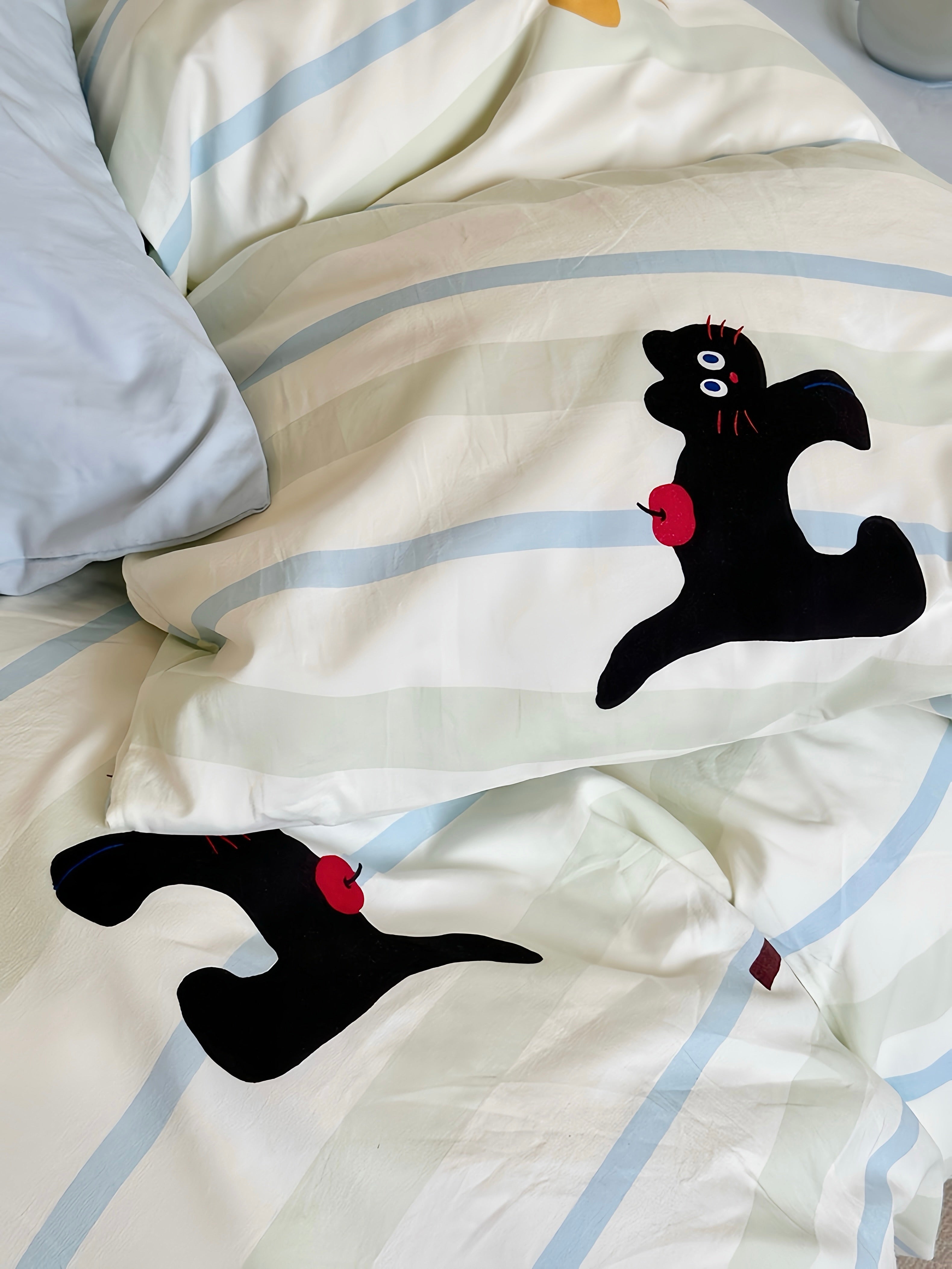 Midnight Stripes Bedding Set