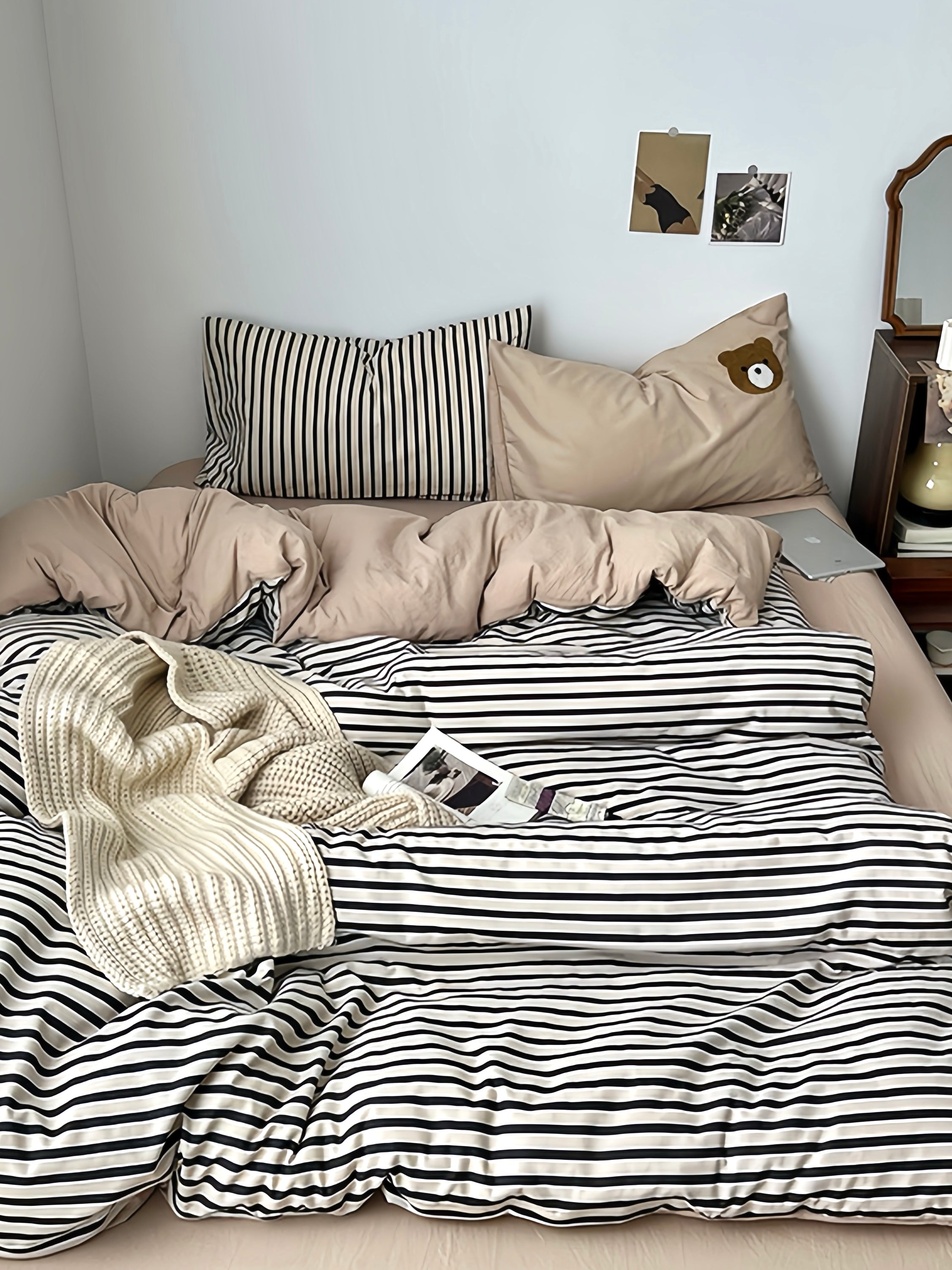 Charcoal Bear Bedding Set