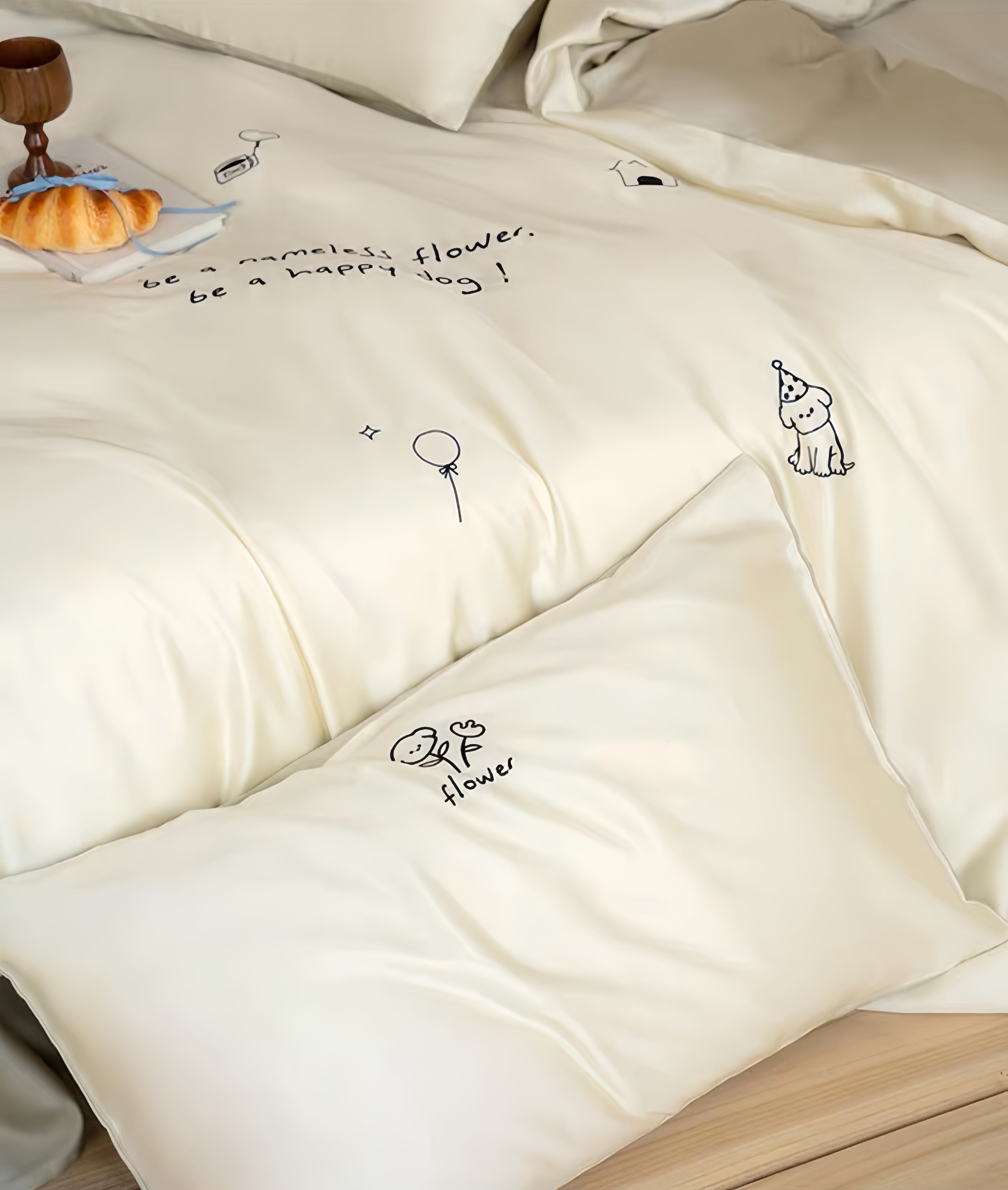 Tencel Minimal Pet Story Bedding Set