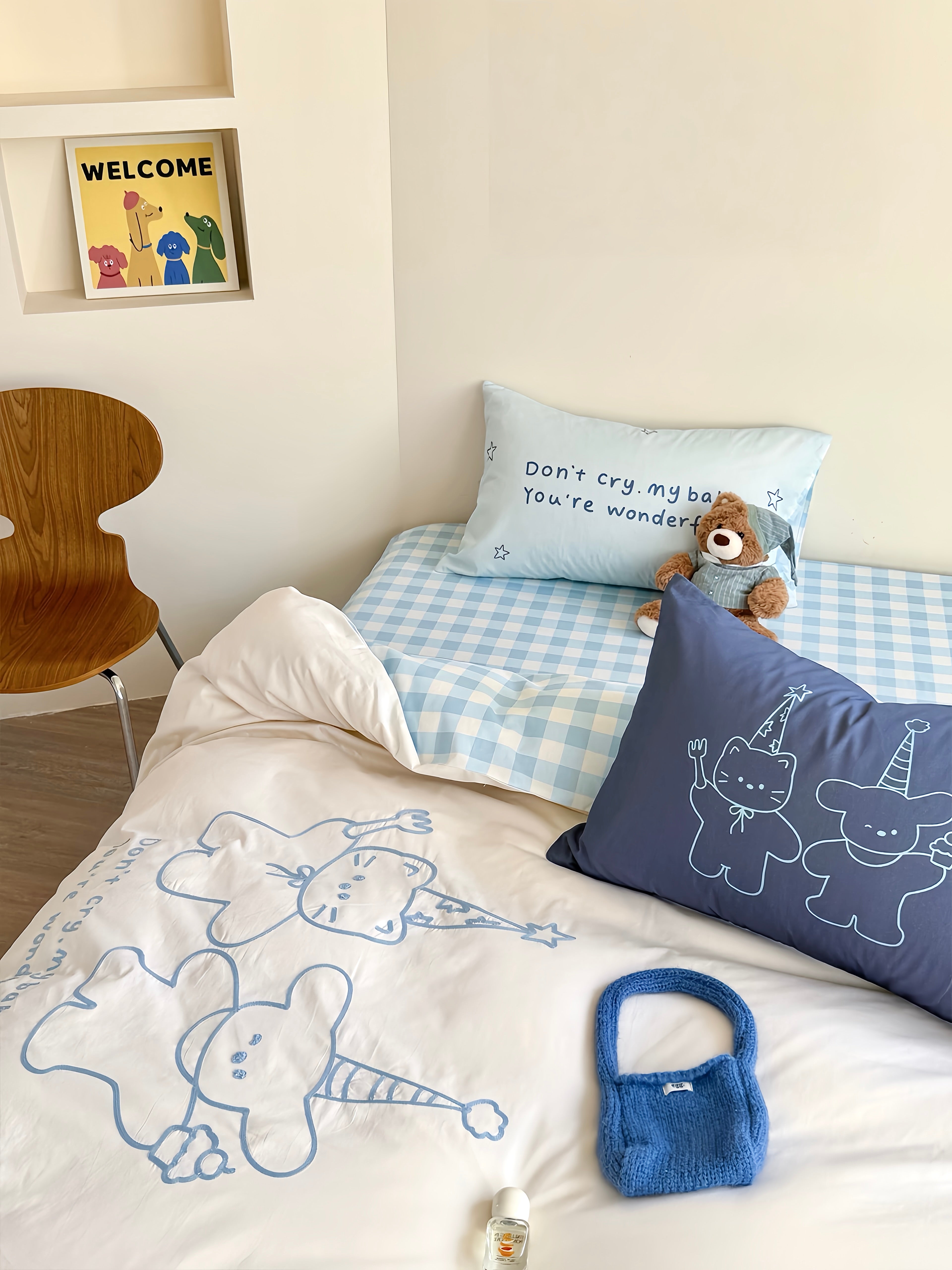 Sky Check Celebration Bedding Set