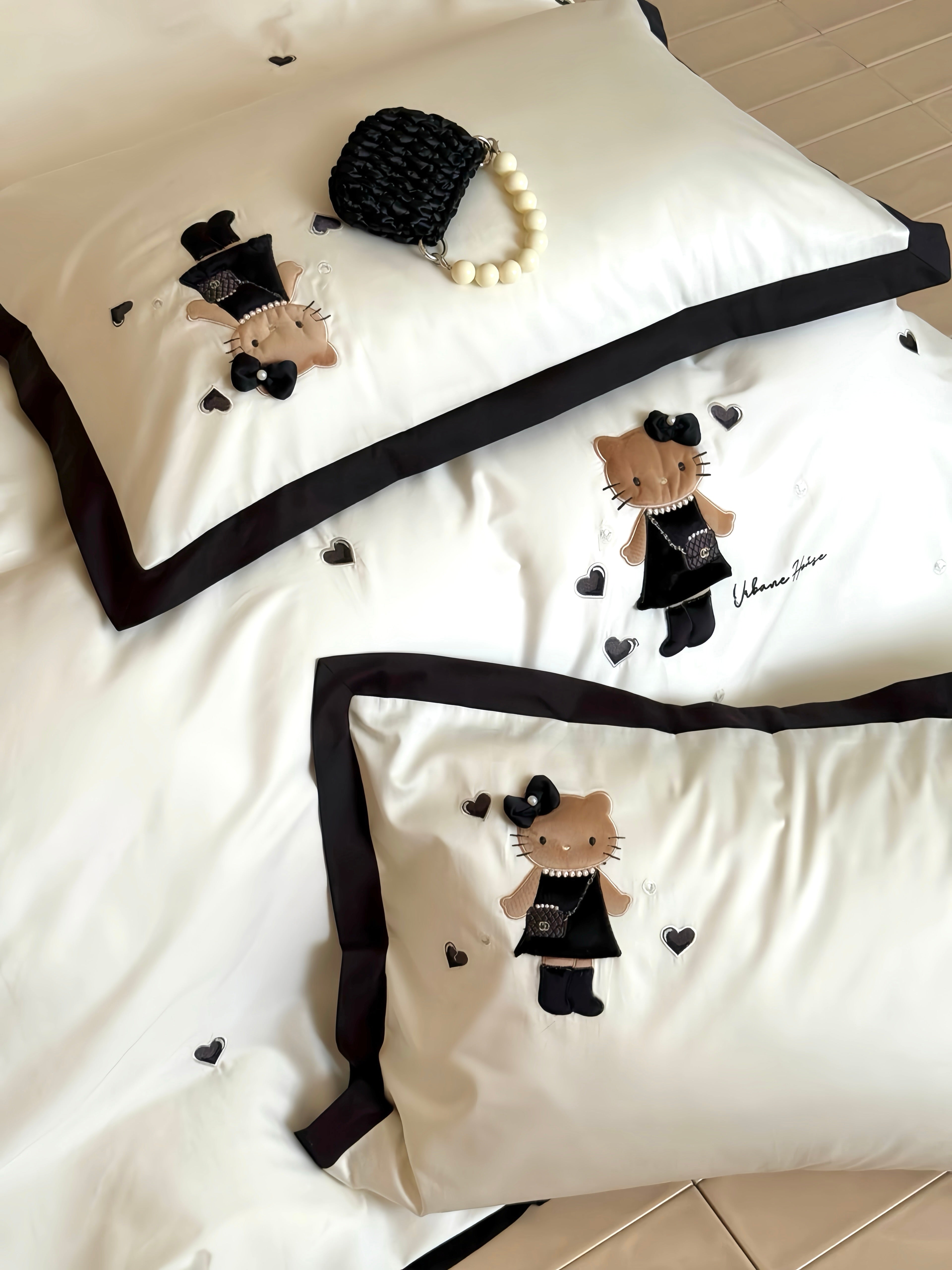100S Chérie Noir Bedding Set