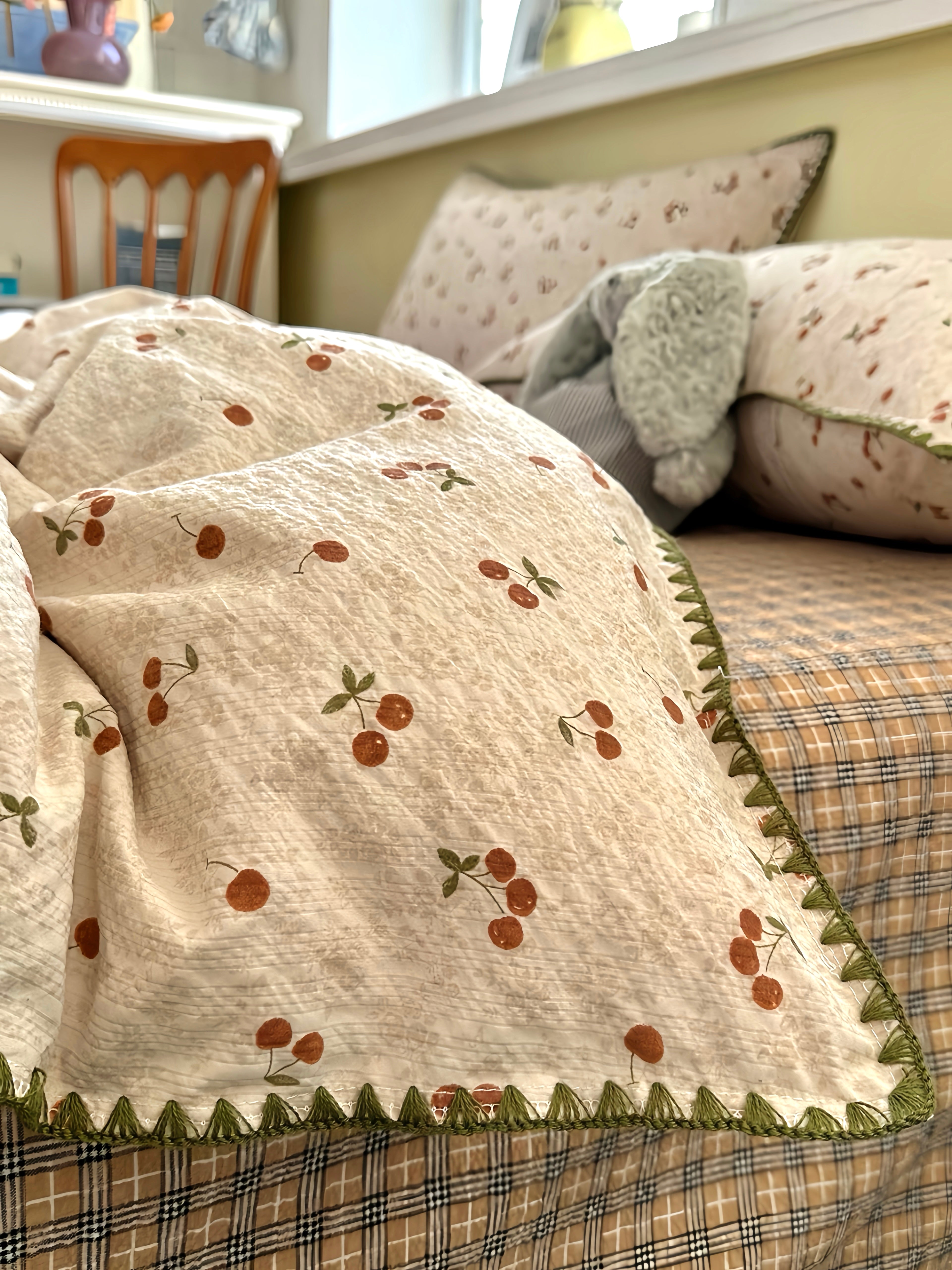 Rustic Cherry Veil Bedding Set