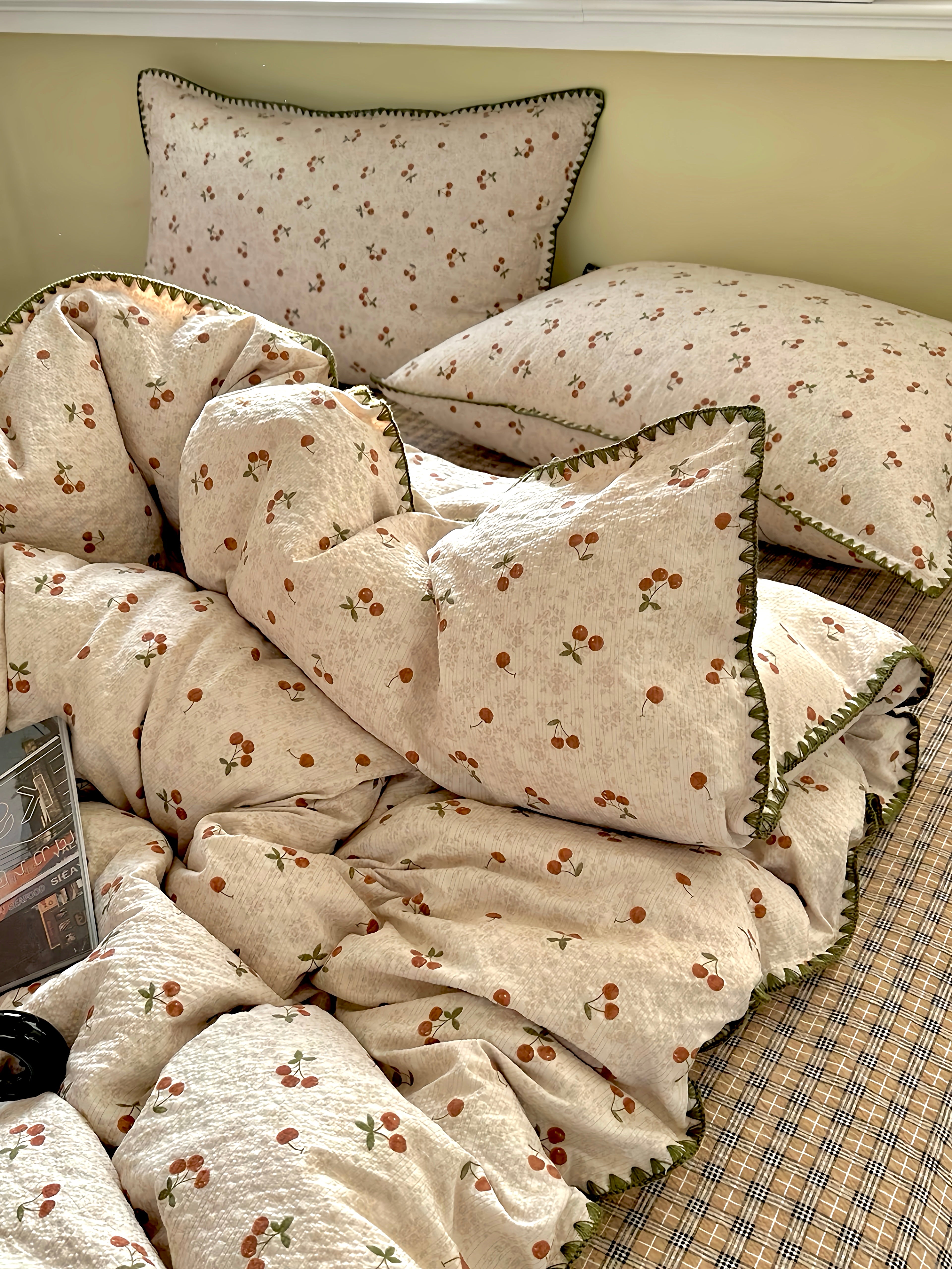 Rustic Cherry Veil Bedding Set