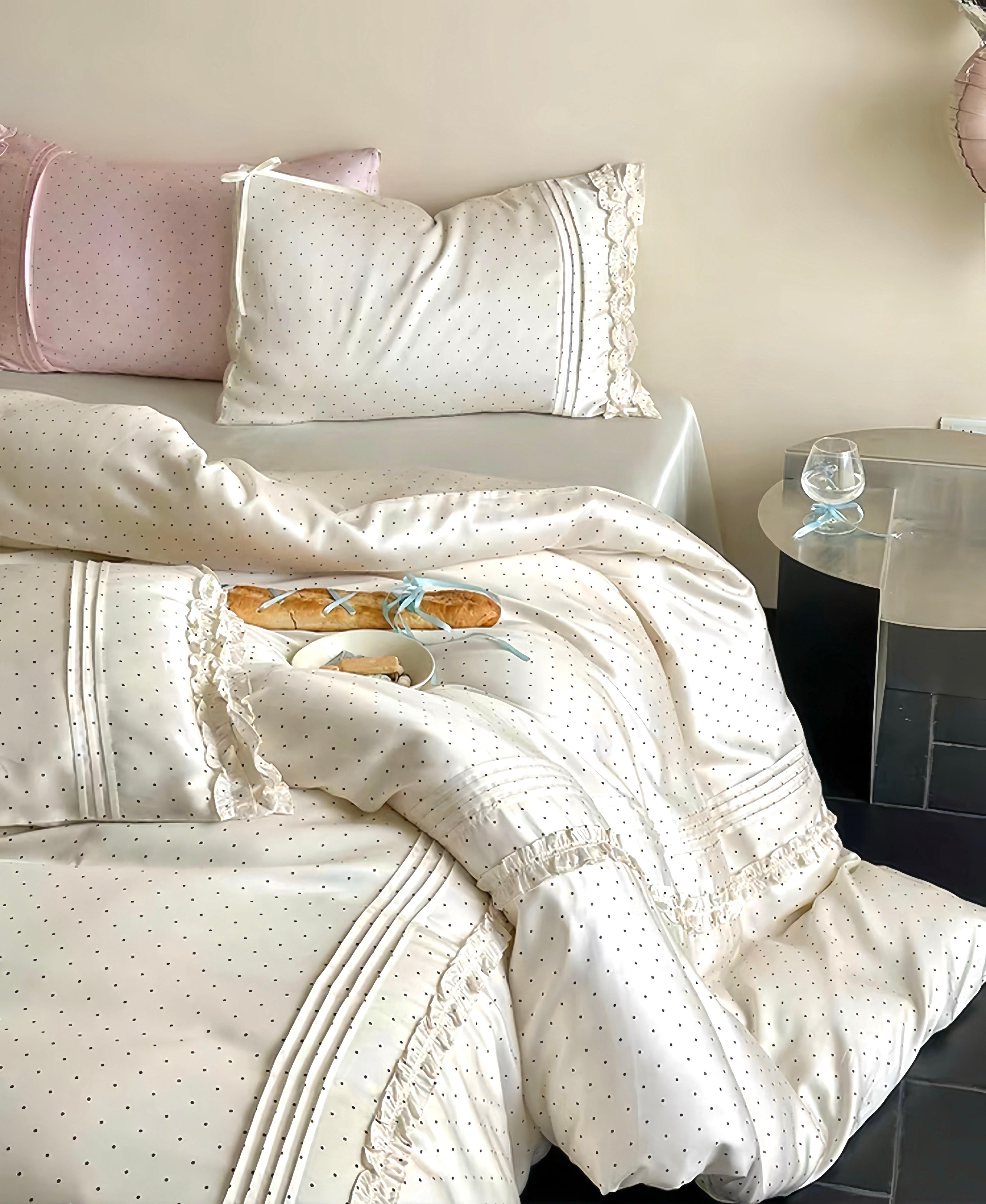 Tencel Dotted Lace Reverie Bedding Set