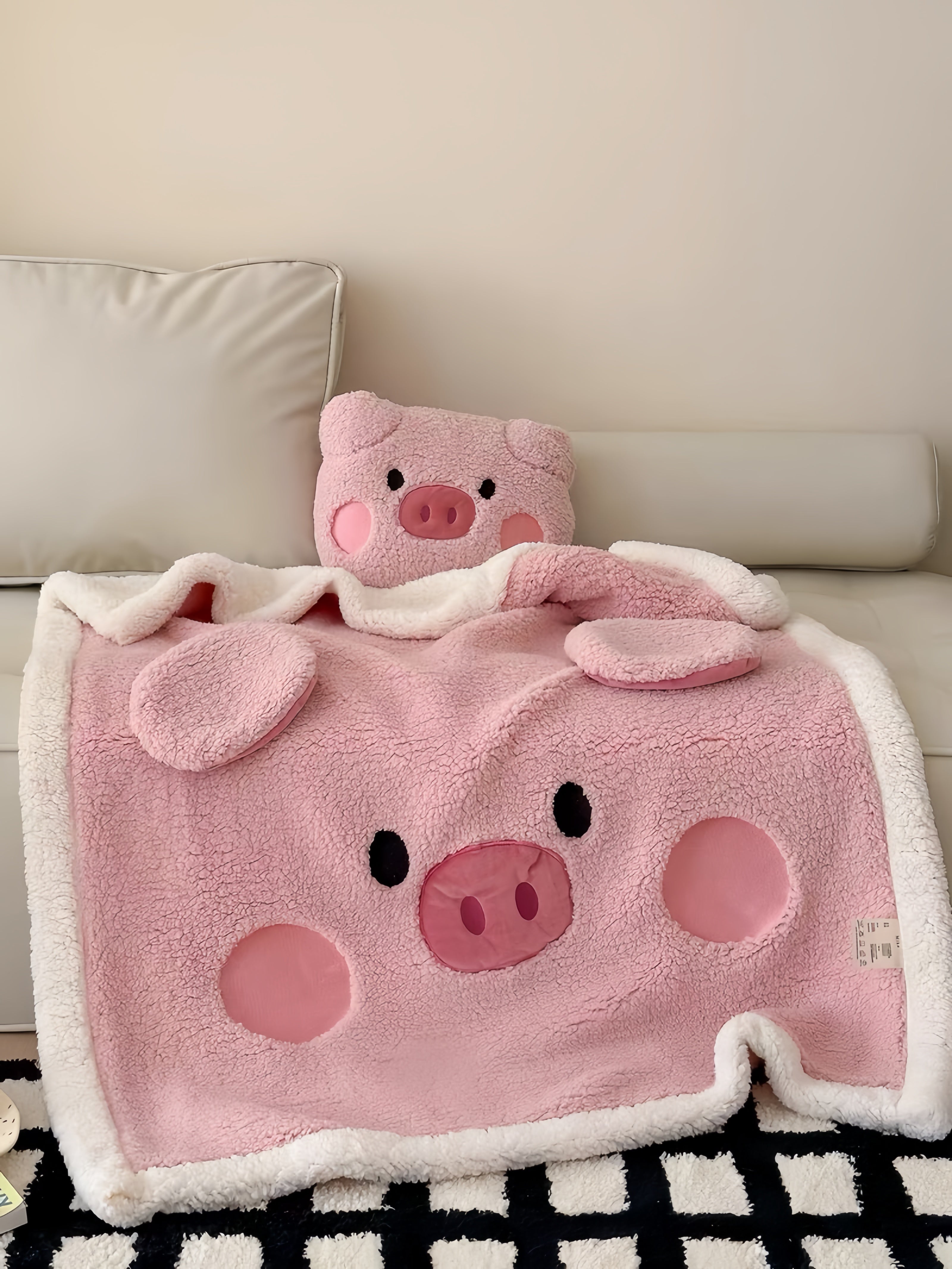 Piglet Cuddle Sherpa Blanket