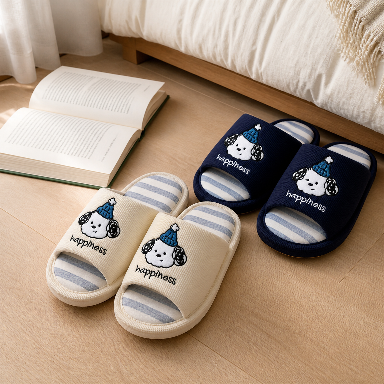 Happiness Puppy Home Slippers