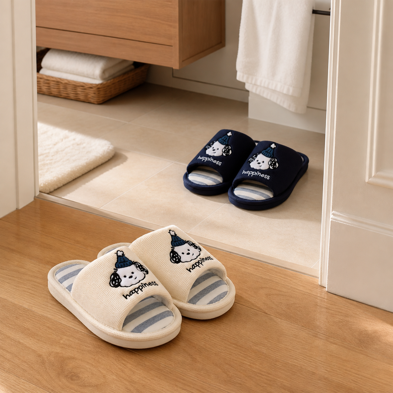 Happiness Puppy Home Slippers